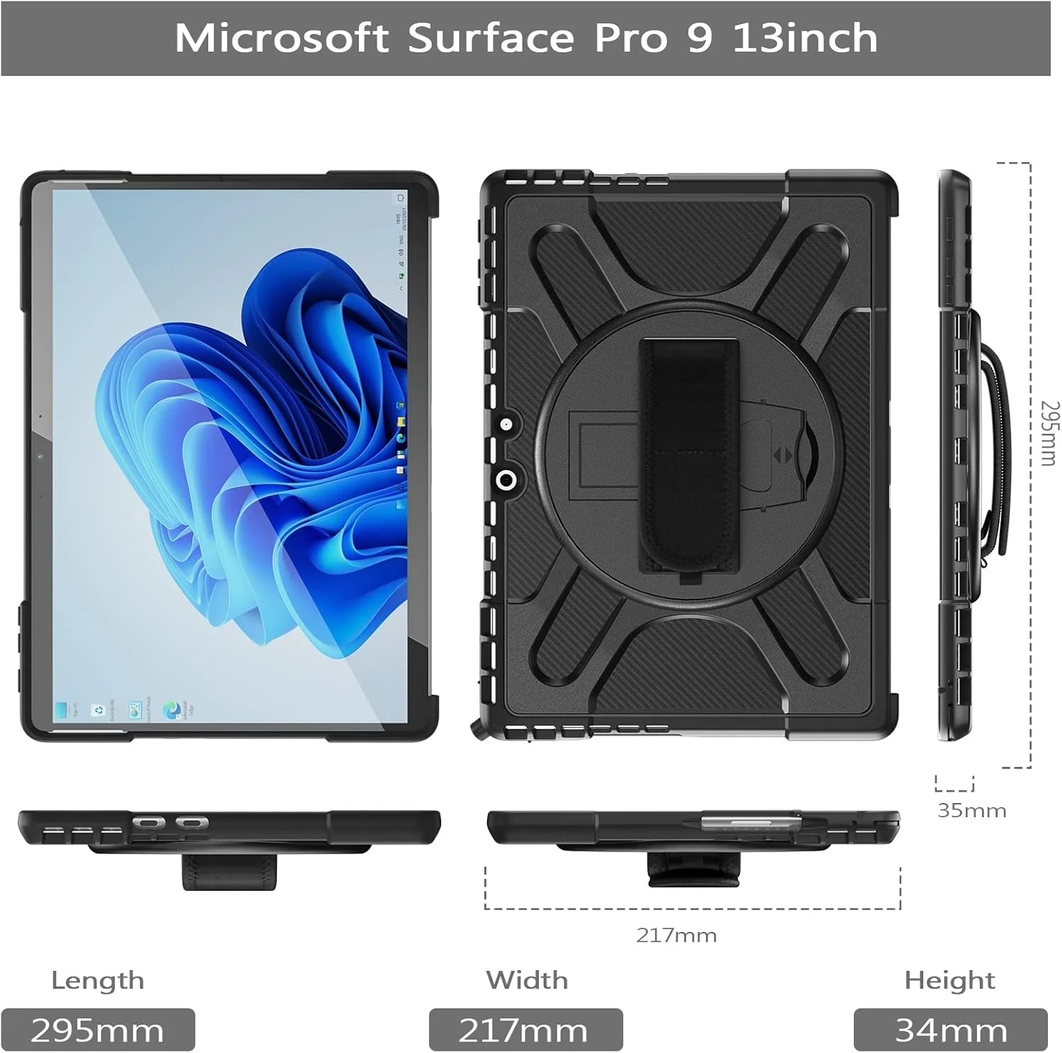 کاور تبلت ضد ضربه ZZjingli با استند چرخان و دستگیره برای مایکروسافت Surface Pro 9 (آبی)(قرمز)(مشکی) (رنگ: مشکی) کاور تبلت ضد ضربه ZZjingli با استند چرخان و دستگیره برای مایکروسافت Surface Pro 9 (آبی)(قرمز)(مشکی) (رنگ: مشکی)