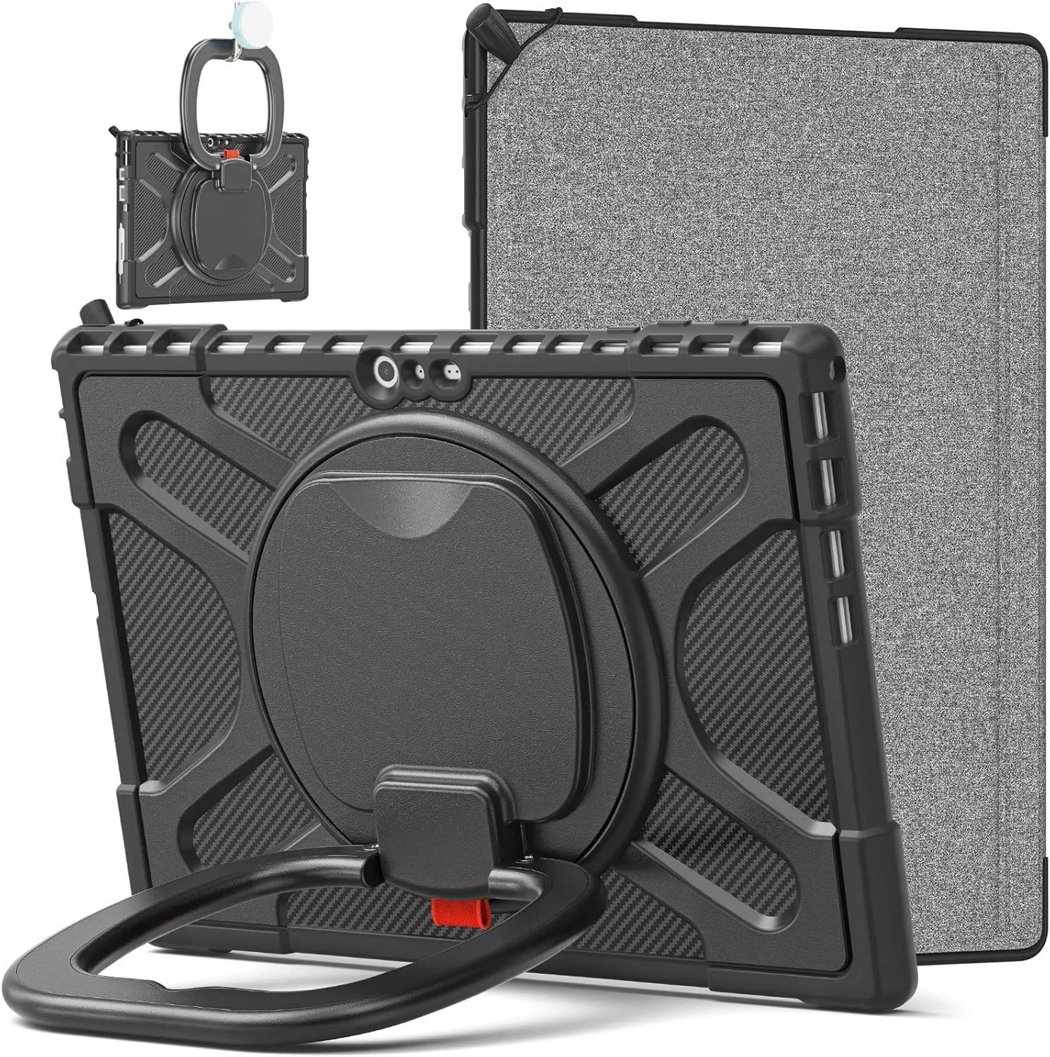 کاور تبلت ZZjingli TPU + PC مناسب برای MicroSoft Surface Pro 4/5 / 6/7 (مشکی)(رنگ چای)(آبی) و غیره (رنگ: مشکی)