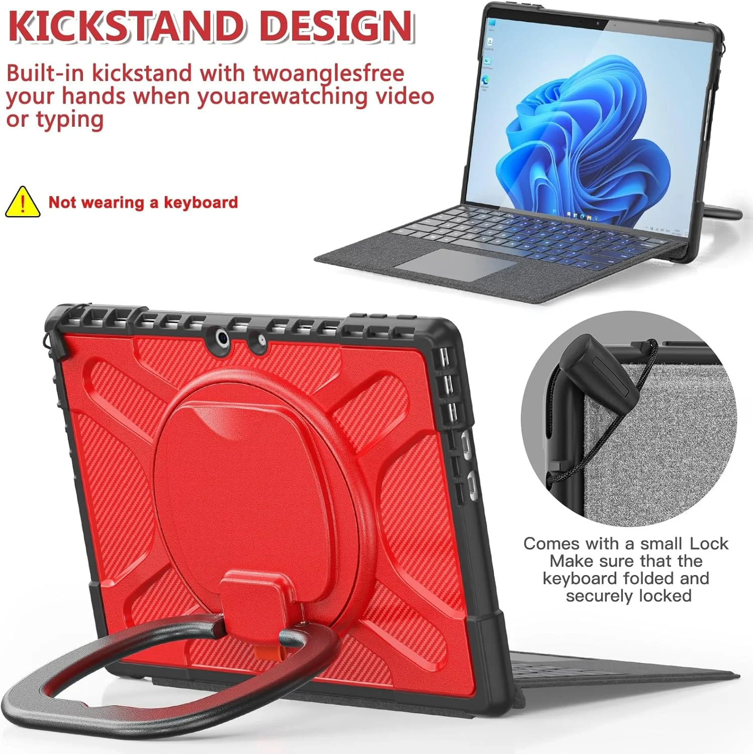 Tablet Protection Rugged Shockproof Case Compatible with Microsoft Surface Pro 9/10/11 Case 13 Inch 2022/2024 - Rugged Protective Case with Stand and Grip Stand Bumper Protective Tablet Accessories Tablet Protection Rugged Shockproof Case Compatible with Microsoft Surface Pro 9/10/11 Case 13 Inch 2022/2024 - Rugged Protective Case with Stand and Grip Stand Bumper Protective Tablet Accessories