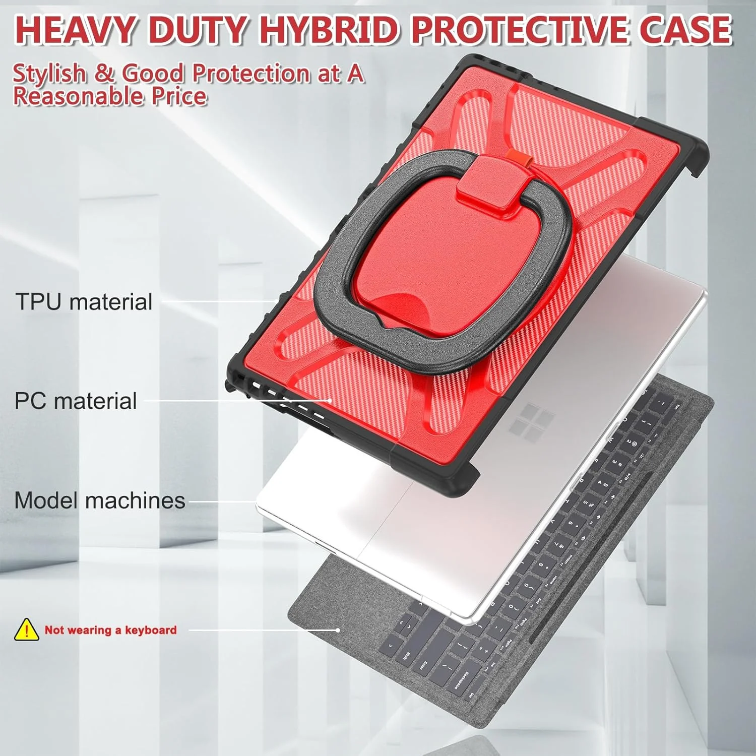 Tablet Protection Rugged Shockproof Case Compatible with Microsoft Surface Pro 9/10/11 Case 13 Inch 2022/2024 - Rugged Protective Case with Stand and Grip Stand Bumper Protective Tablet Accessories Tablet Protection Rugged Shockproof Case Compatible with Microsoft Surface Pro 9/10/11 Case 13 Inch 2022/2024 - Rugged Protective Case with Stand and Grip Stand Bumper Protective Tablet Accessories