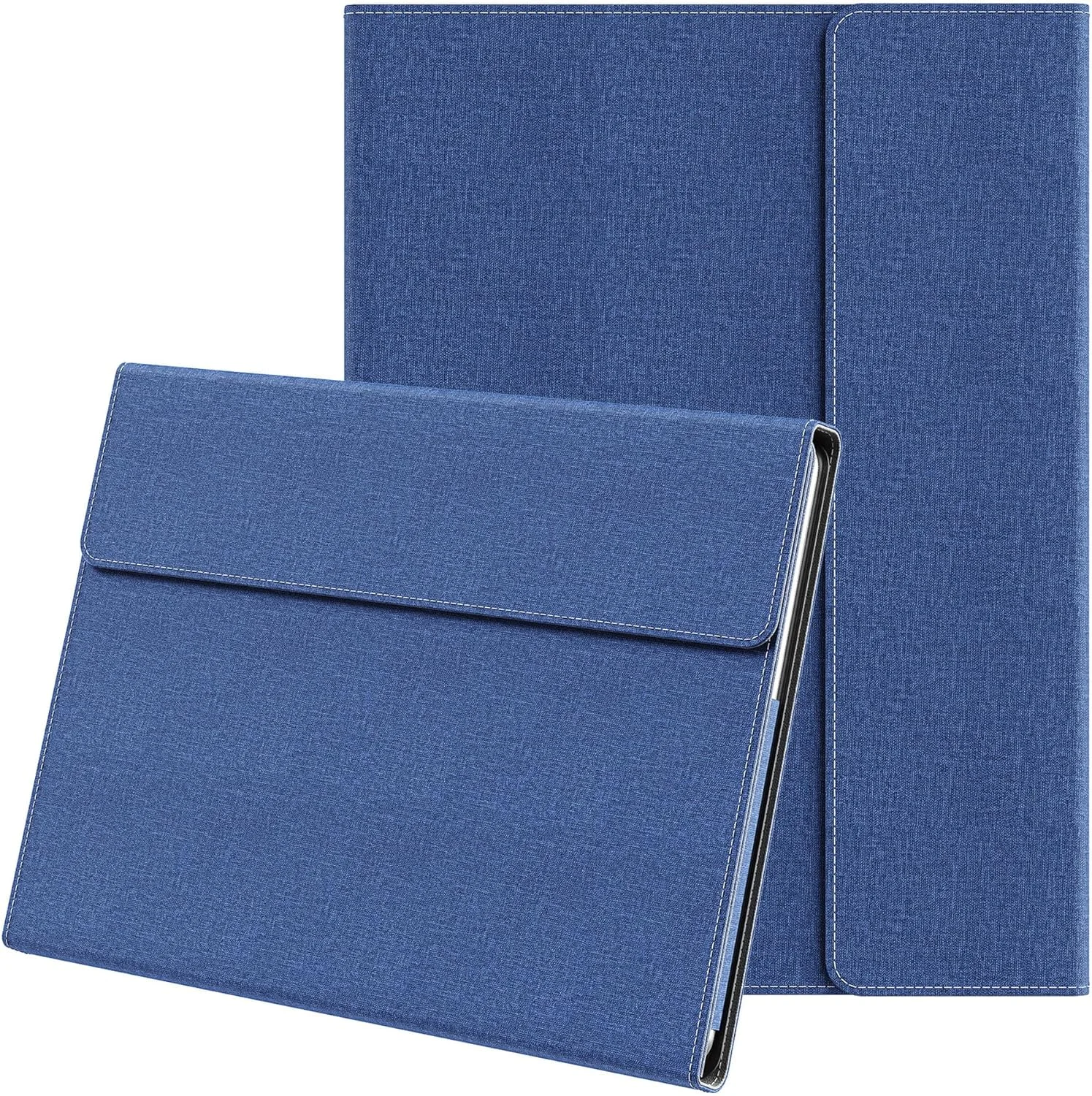 Gruattreay Laptop Case for Microsoft Surface Pro 12 12 Inch (2025), PU Leather Tablet Protective Cover with Multi-Angle Built-in Kickstand & Pen Holder (Blue)