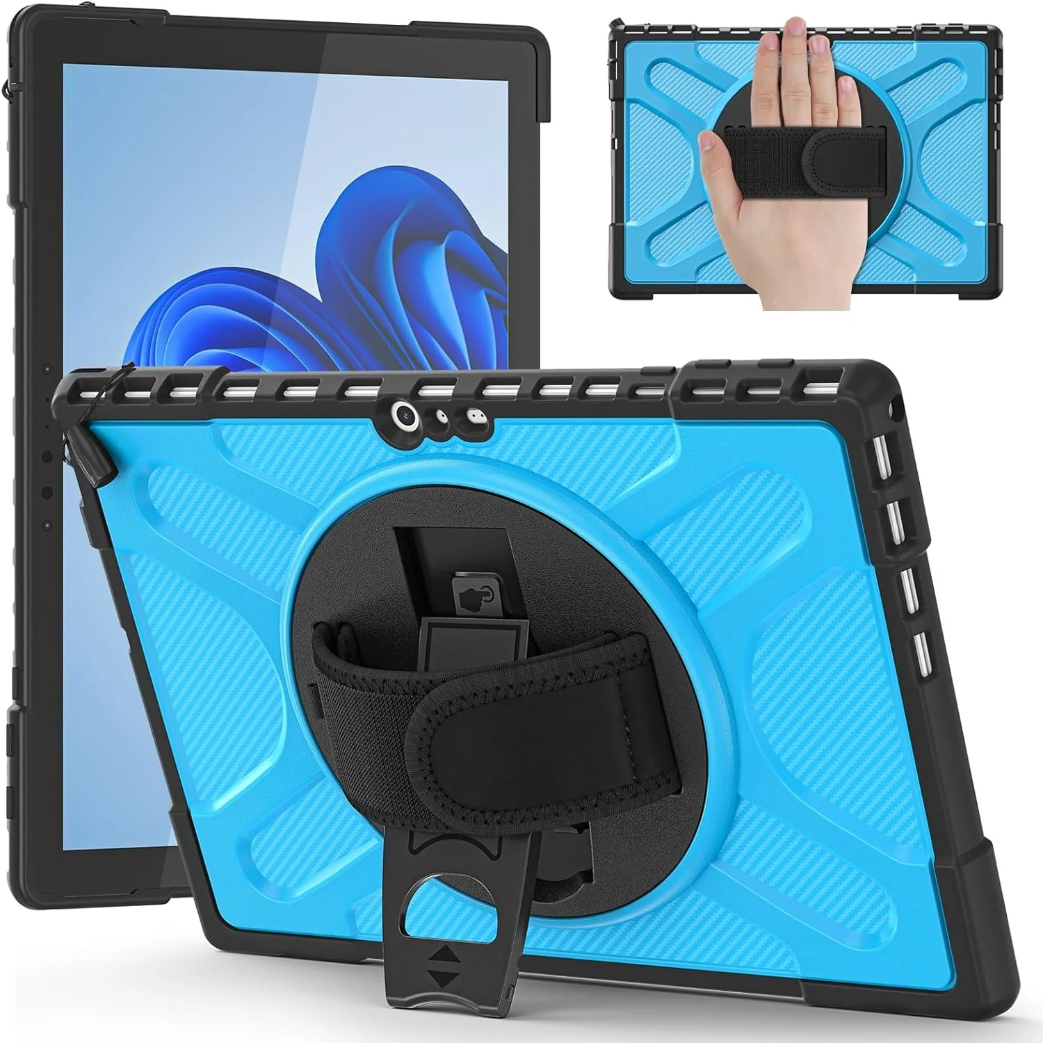 Travel with Tablet Case Compatible with Microsoft Surface Pro 7 Plus/Pro 7/ Pro 6/ Pro 5/ Pro 4 12.3 Inch Case with 360° Kickstand Compatible with Keyboard with Keypad Protected Case Travel with Tablet Case Compatible with Microsoft Surface Pro 7 Plus/Pro 7/ Pro 6/ Pro 5/ Pro 4 12.3 Inch Case with 360° Kickstand Compatible with Keyboard with Keypad Protected Case