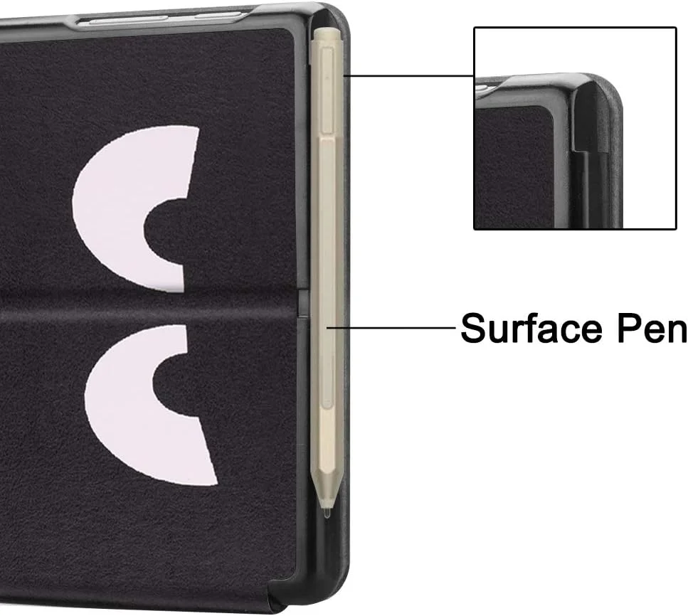 RanTuo Tablet Case for Microsoft Surface Go 4, PU Skin, Light and Thin, Waterproof, Dustproof, Anti-Fall Protective Case for Microsoft Surface Go 4.(Big Eyes)