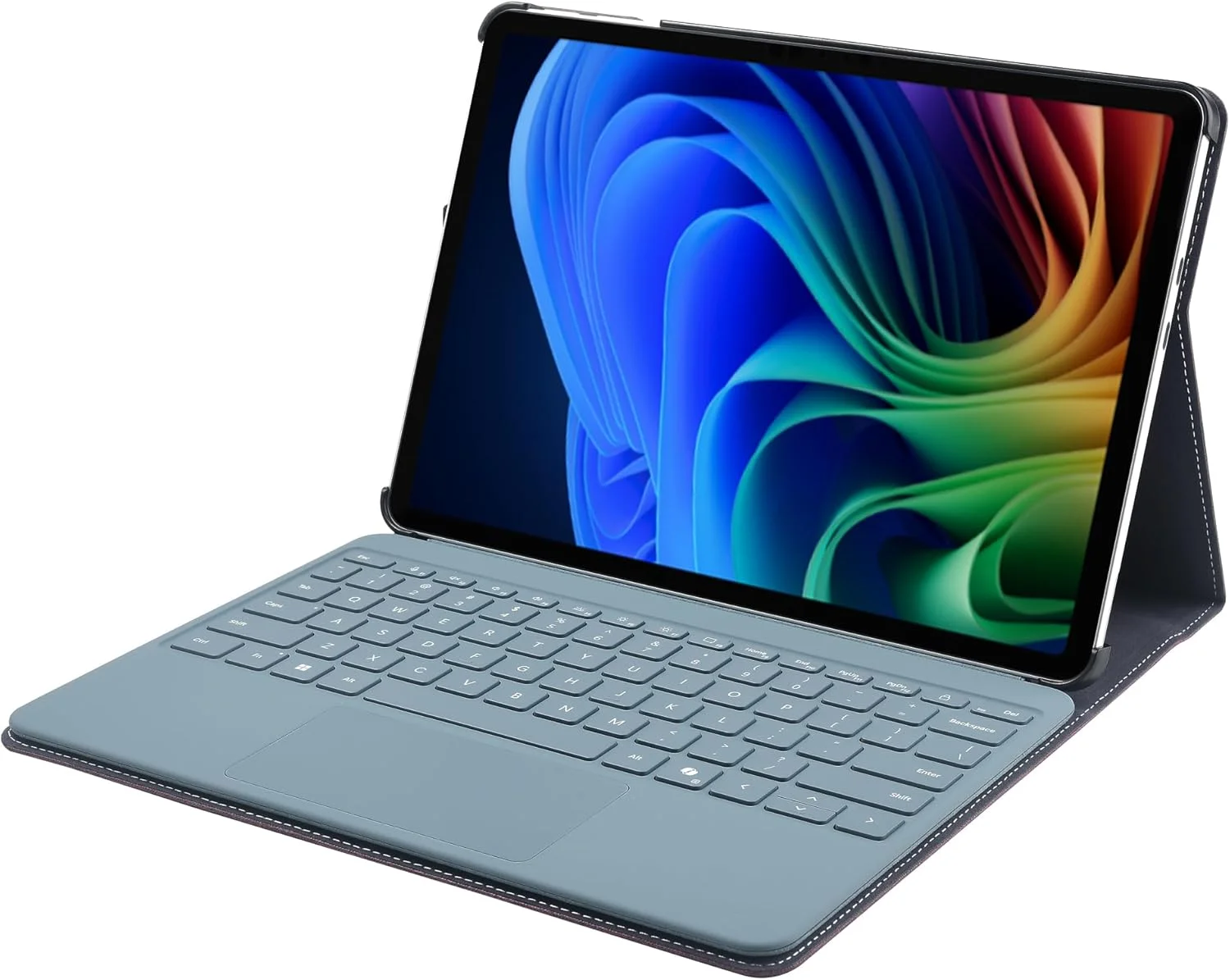 کیف تبلت Gruattreay برای مایکروسافت Surface Pro 12 اینچی (2025)، روکش محافظ لپ‌تاپ چرمی PU و بدنه سخت با پایه داخلی چند زاویه‌ای و نگهدارنده قلم (قرمز)