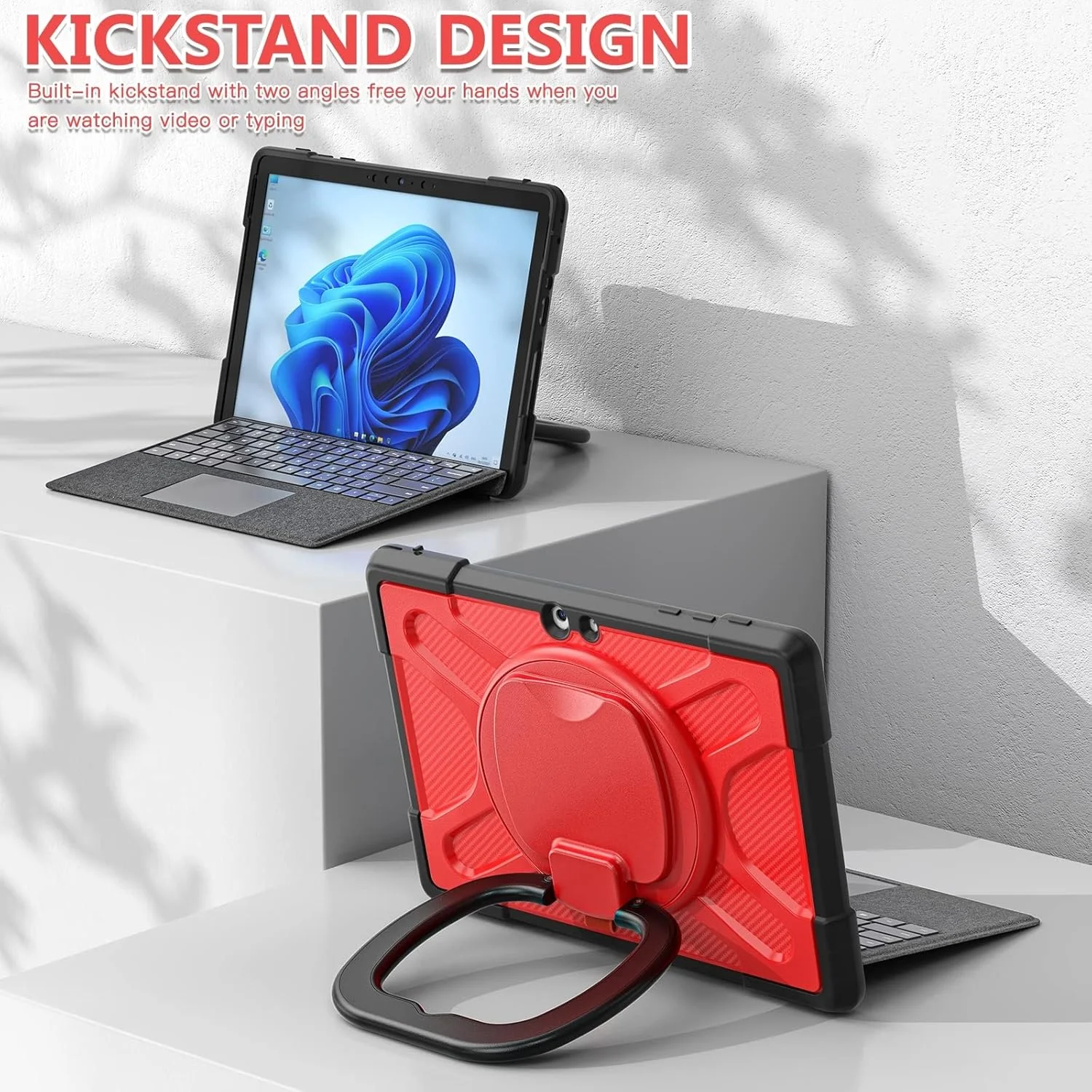 کاور محافظ گوشی SHIHUI برای تبلت MicroSoft Surface Go 1/2 / 3 TPU + PC (مشکی)(رنگ چای)(قرمز) و غیره (رنگ: قرمز)