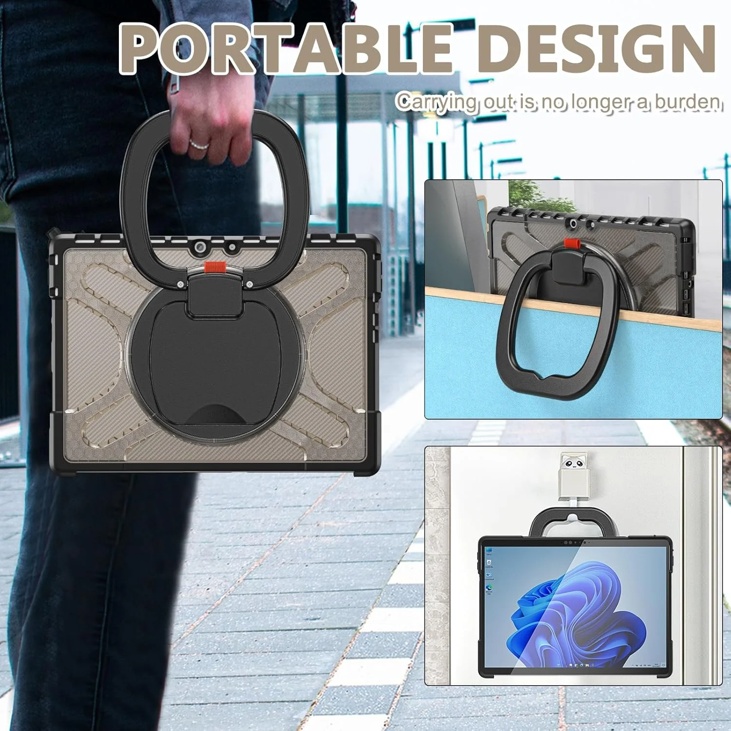 کیف محافظ تبلت XNCVBD مناسب برای سفر، ضد ضربه و سازگار با مایکروسافت Surface PRO 8 13 اینچی - کیف محافظ بادوام با پایه و دسته. محافظت از تبلت (قهوه ای) کیف محافظ تبلت XNCVBD مناسب برای سفر، ضد ضربه و سازگار با مایکروسافت Surface PRO 8 13 اینچی - کیف محافظ بادوام با پایه و دسته. محافظت از تبلت (قهوه ای)