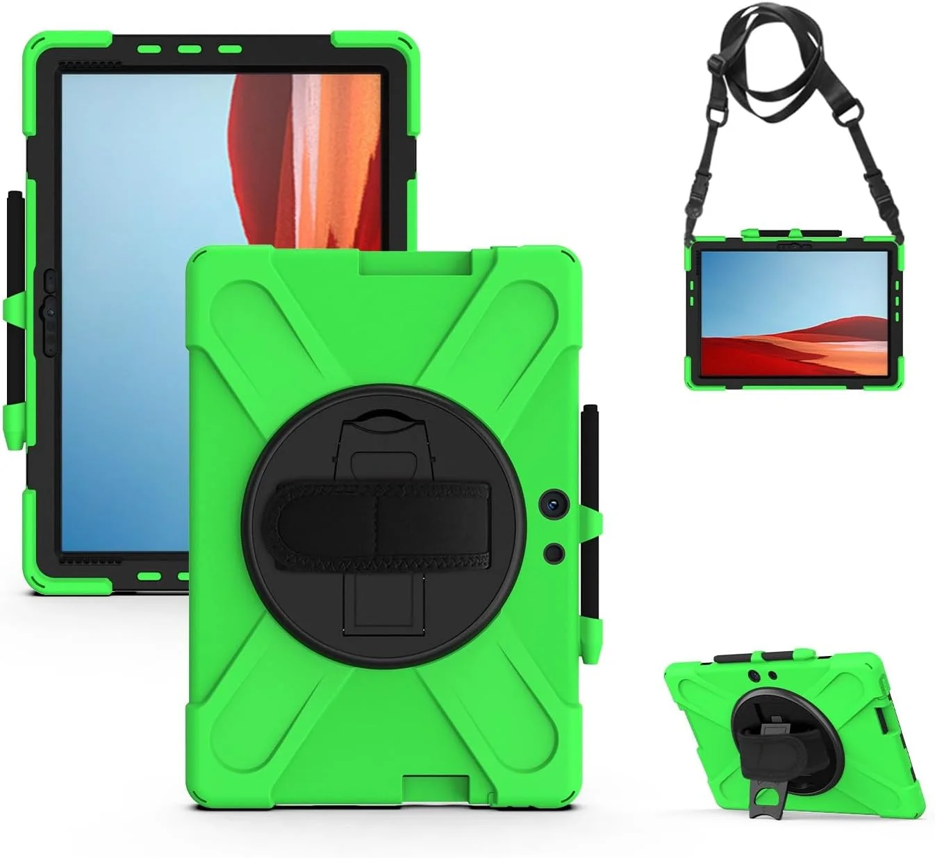 Tablet Cover Compatible with Microsoft Surface Pro X 13-inch Case, Heavy Duty Rugged Shockproof Drop Protection Case with Pen Holder,Shoulder Strap Protective Cover Compatible with Kids Silicone Cove Tablet Cover Compatible with Microsoft Surface Pro X 13-inch Case, Heavy Duty Rugged Shockproof Drop Protection Case with Pen Holder,Shoulder Strap Protective Cover Compatible with Kids Silicone Cove