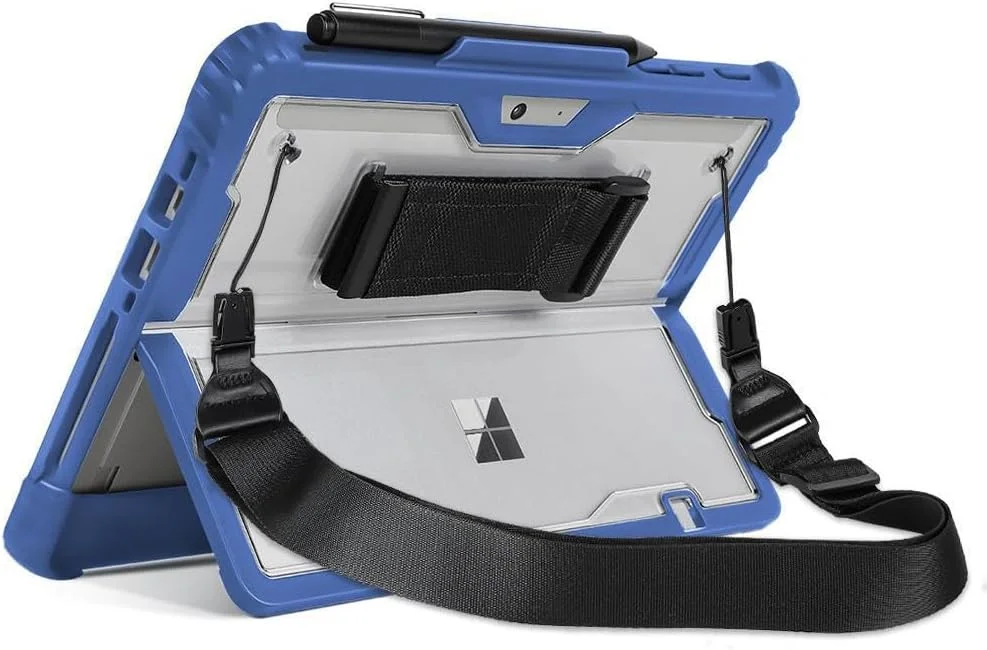 Gruattreay Shockproof Case Compatible with Microsoft Surface Pro 12 (2025) 12 Inch Tablet Cover with Pen Holder + Hand Strap + Shoulder Strap, Heavy Duty Rugged Anti Fall Tablet Shell (Blue) Gruattreay Shockproof Case Compatible with Microsoft Surface Pro 12 (2025) 12 Inch Tablet Cover with Pen Holder + Hand Strap + Shoulder Strap, Heavy Duty Rugged Anti Fall Tablet Shell (Blue)