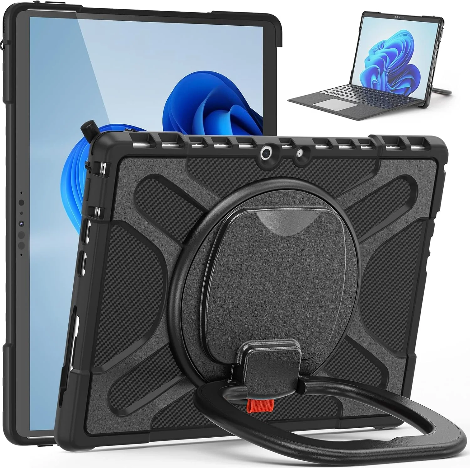 کیف محافظتی مقاوم تبلت مسافرتی از Kick-Body-Poch-Standard سازگار با Microsoft Surface Pro 8 سازگار با کاور کیبورد Type، کیف تبلت سازگار با Su