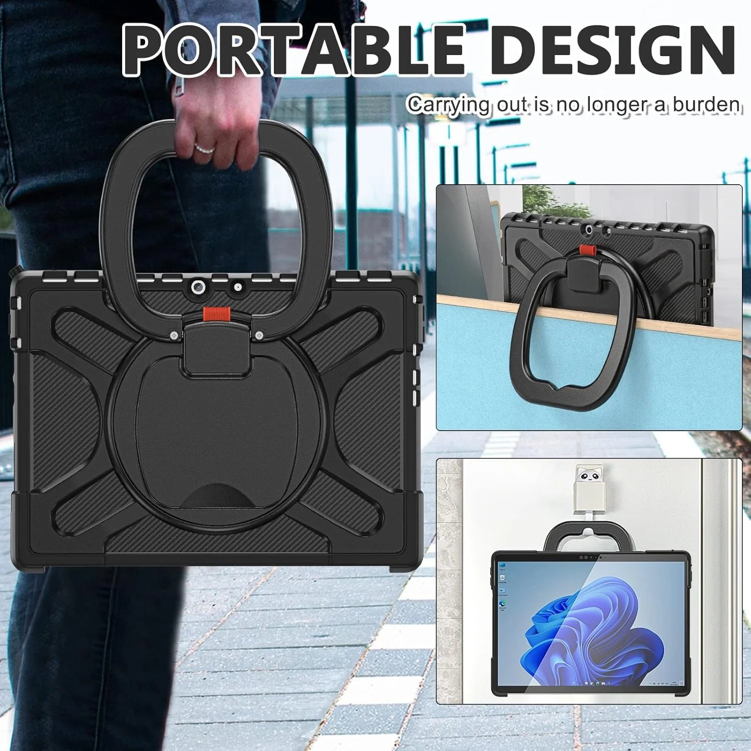 کیف محافظتی مقاوم تبلت مسافرتی از Kick-Body-Poch-Standard سازگار با Microsoft Surface Pro 8 سازگار با کاور کیبورد Type، کیف تبلت سازگار با Su کیف محافظتی مقاوم تبلت مسافرتی از Kick-Body-Poch-Standard سازگار با Microsoft Surface Pro 8 سازگار با کاور کیبورد Type، کیف تبلت سازگار با Su