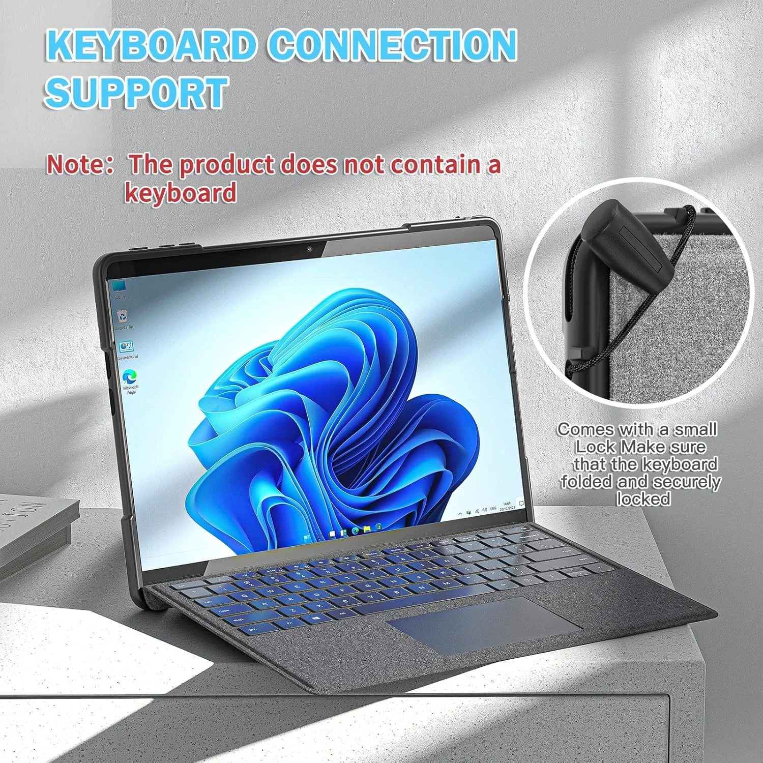 کیف محافظتی مقاوم تبلت با پایه نگهدارنده، ضد ضربه و پوشش کامل، سازگار با کیبورد تایپ کاور مایکروسافت سرفیس پرو 9، سازگار با تبلت کیف محافظتی مقاوم تبلت با پایه نگهدارنده، ضد ضربه و پوشش کامل، سازگار با کیبورد تایپ کاور مایکروسافت سرفیس پرو 9، سازگار با تبلت