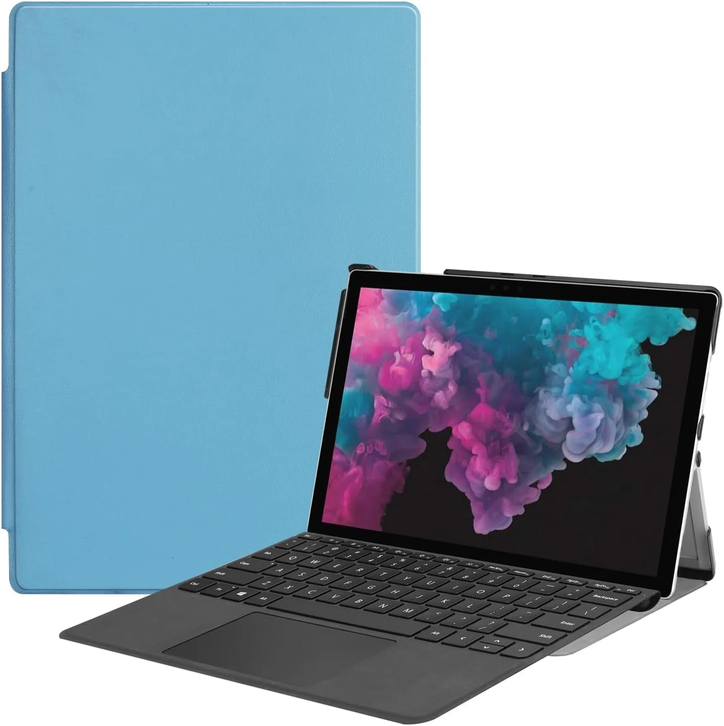 Travel with Tablet Case Compatible with Microsoft Surface Pro 7 / Pro 6 / PRO 5 / PRO 4 Case 12.3 inch, Smart Case Tri-fold Slim, Multi-Angle Multilayer Stand Hard Shell Folio Travel with Tablet Case Compatible with Microsoft Surface Pro 7 / Pro 6 / PRO 5 / PRO 4 Case 12.3 inch, Smart Case Tri-fold Slim, Multi-Angle Multilayer Stand Hard Shell Folio