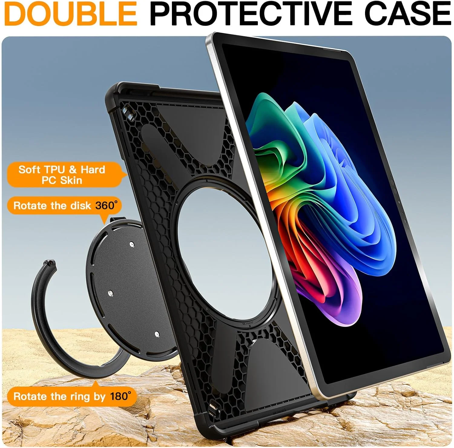 کاور ضد ضربه Gruattreay سازگار با Microsoft Surface Pro 12 (2025) 12 اینچی، قاب تبلت مقاوم و ضد افتادن با دسته قابل تنظیم + جای قلم + بند شانه (مشکی) کاور ضد ضربه Gruattreay سازگار با Microsoft Surface Pro 12 (2025) 12 اینچی، قاب تبلت مقاوم و ضد افتادن با دسته قابل تنظیم + جای قلم + بند شانه (مشکی)