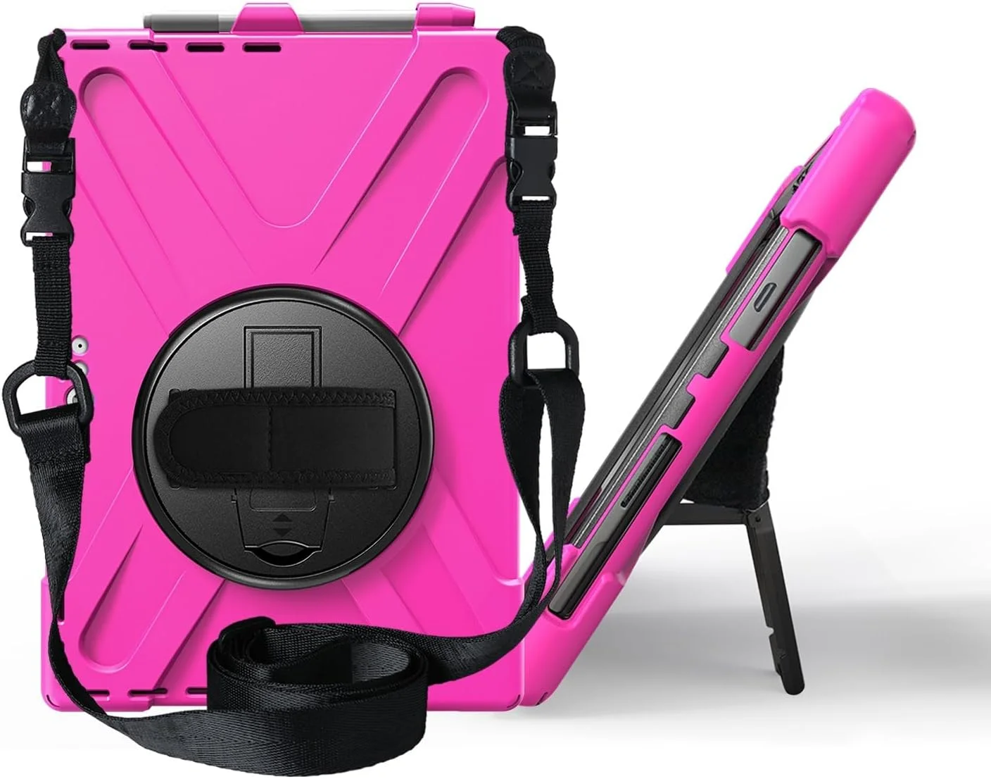 کیف محافظ تبلت سازگار با مایکروسافت سرفیس پرو 7/پرو 6/پرو 5/پرو 4/پرو 7+، کیف مقاوم در برابر ضربه با محافظت در برابر سقوط به همراه نگهدارنده قلم و بند شانه کیف محافظ تبلت سازگار با مایکروسافت سرفیس پرو 7/پرو 6/پرو 5/پرو 4/پرو 7+، کیف مقاوم در برابر ضربه با محافظت در برابر سقوط به همراه نگهدارنده قلم و بند شانه