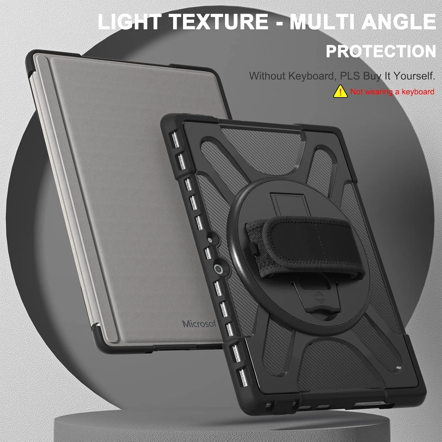 کیف محافظتی مقاوم تبلت 360 درجه Poch-Body Poch-360° سازگار با مایکروسافت سرفیس پرو 8، سازگار با کاور کیبورد تایپ، کیف تبلت سازگار با