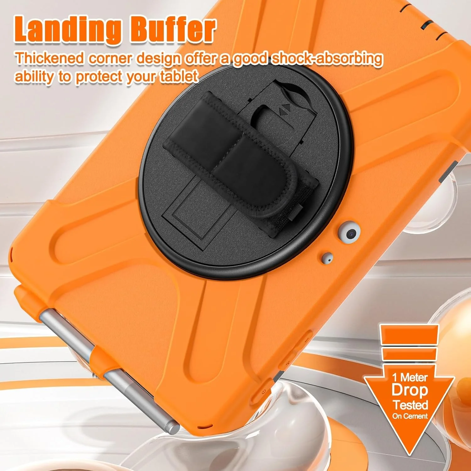 کاور تبلت سازگار با مایکروسافت سرفیس گو 3 2021 / سرفیس گو 2 2020 / سرفیس گو 2018 / سرفیس گو 4، قاب محافظ ضد ضربه با جای قلم، کاور محافظ تبلت با بند شانه