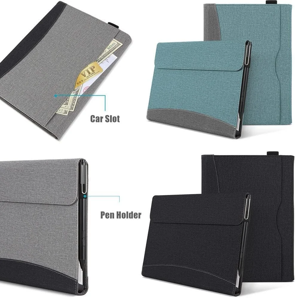 کیف Gruattreay سازگار با تبلت 13 اینچی Microsoft Surface Pro 11 (2024)، کاور محافظ برای Surface Pro 11، کیف چرمی PU (مشکی) کیف Gruattreay سازگار با تبلت 13 اینچی Microsoft Surface Pro 11 (2024)، کاور محافظ برای Surface Pro 11، کیف چرمی PU (مشکی)