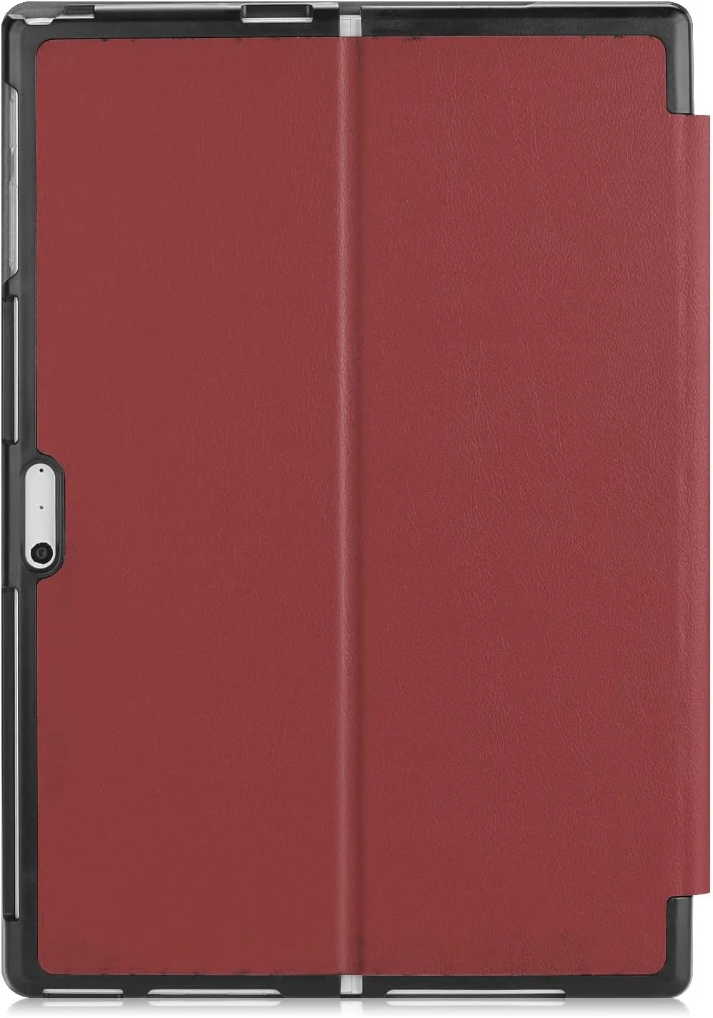 کیف تبلت مناسب برای مایکروسافت Surface Pro 7 / PRO 6 / PRO 5 / PRO 4 سایز 12.3 اینچ، کیف هوشمند باریک سه تایی تاشو، کیف محافظ تبلت با روکش سخت و زاویه دید چندگانه (شرابی)