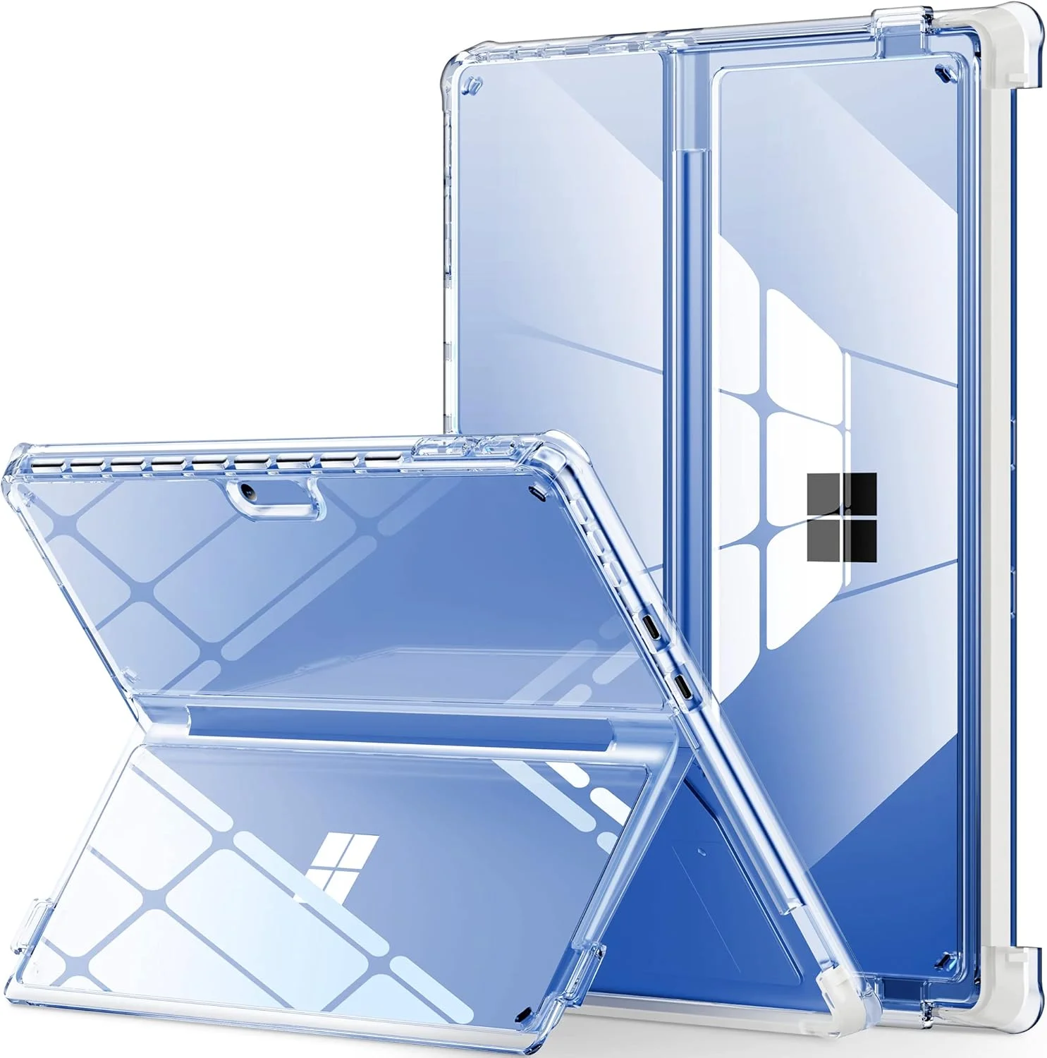 کاور محافظ شفاف اینفیلند برای مایکروسافت سرفیس پرو 11 AI/10/9 5G، 13 اینچی 2022، محافظت کامل [ضد زردی]، سازگار با کیبورد Type Cover و قلم Surface Slim Pen 2، جنس Bayer Clear