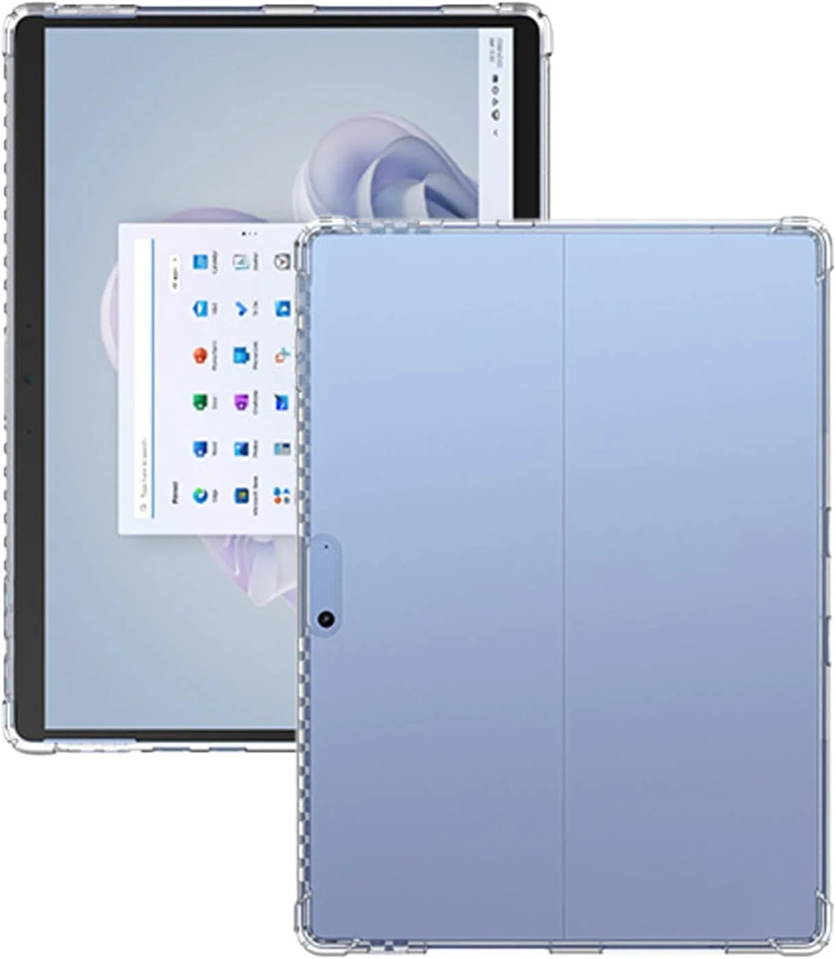 کاور شفاف برای تبلت 12.3 اینچی مایکروسافت سرفیس پرو 7+/7/6/5/4، کاور TPU انعطاف پذیر و ضد ضربه FJIASTB با ایربگ برای تبلت ویندوزی، سبک وزن (شفاف)