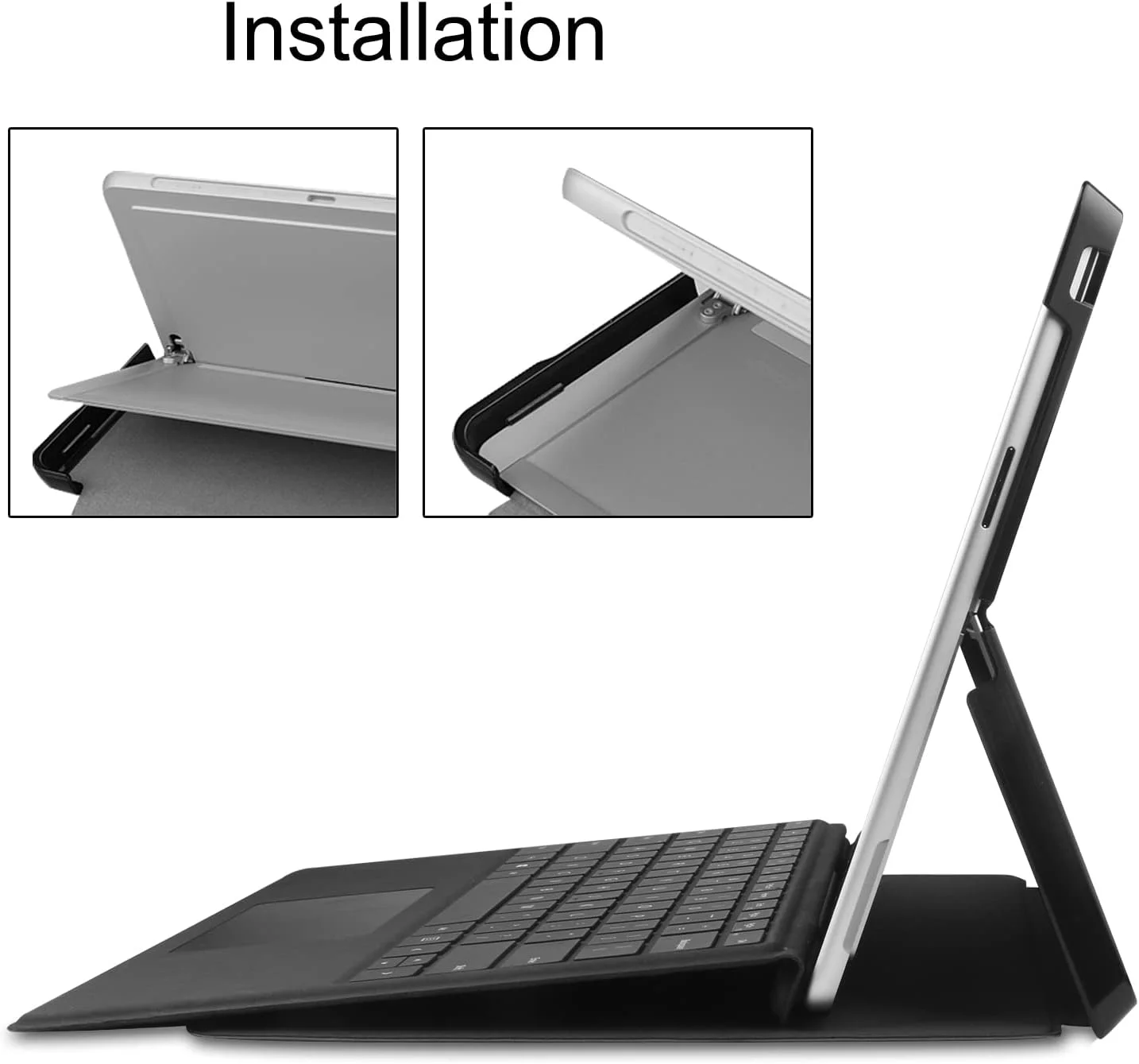 کیف تبلت RanTuo برای مایکروسافت Surface Pro 10/11، چرم PU، سبک و نازک، ضد آب، ضد گرد و غبار، قاب محافظ ضد افتادن برای مایکروسافت Surface Pro 10/11 (کهکشان)