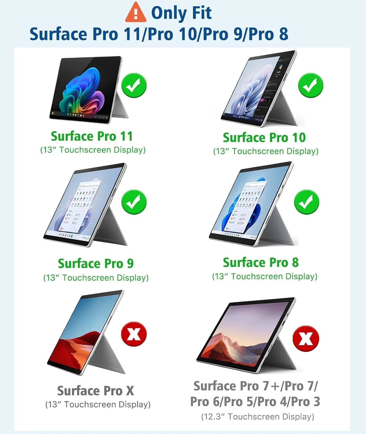 برچسب محافظ پشتی تبلت MoKo برای مایکروسافت سرفیس پرو 9 سال 2022 / پرو 8 سال 2021 - 13 اینچ، پوشش محافظ چرمی PU برای سرفیس پرو 9/8 13 اینچ، خاکستری تیره