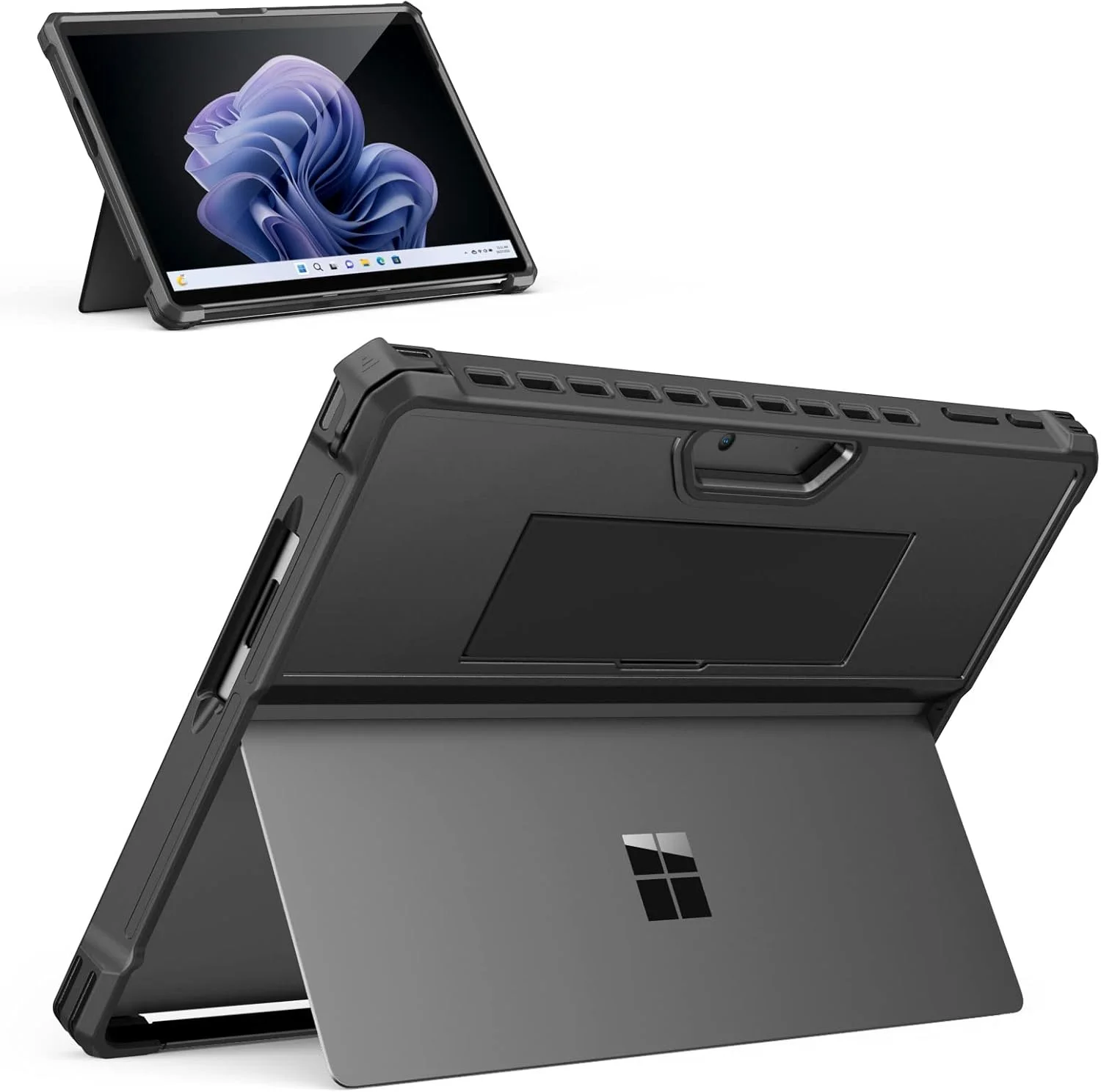 کیف محافظ MoKo سازگار با Microsoft Surface Pro 11، Surface Pro 10، Surface Pro 9 13 اینچ، کاور محافظتی مقاوم و یکپارچه با بند دستی، سازگار با کیبورد Type Cover، مشکی کیف محافظ MoKo سازگار با Microsoft Surface Pro 11، Surface Pro 10، Surface Pro 9 13 اینچ، کاور محافظتی مقاوم و یکپارچه با بند دستی، سازگار با کیبورد Type Cover، مشکی