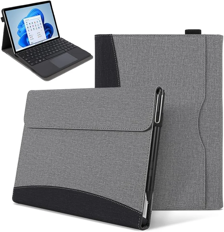 کیف محافظ V-MOTA سازگار با تبلت های سری Microsoft Surface (مدل و رنگ را از گزینه ها انتخاب کنید)، کیف محافظ تجاری فوق العاده نازک (مشکی+خاکستری، Surface Go/Go 2/Go 3) کیف محافظ V-MOTA سازگار با تبلت های سری Microsoft Surface (مدل و رنگ را از گزینه ها انتخاب کنید)، کیف محافظ تجاری فوق العاده نازک (مشکی+خاکستری، Surface Go/Go 2/Go 3)