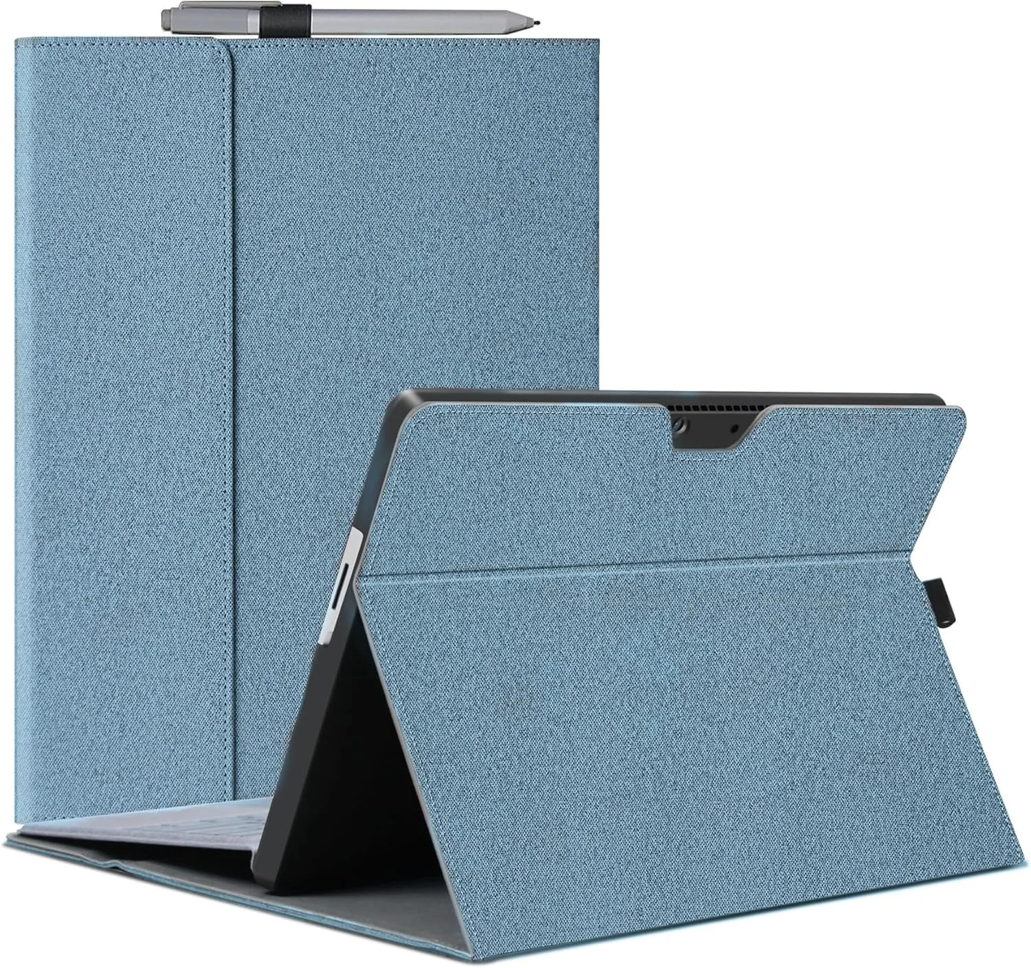 کاور تبلت مایکروسافت سرفیس پرو 9/10 13 اینچی Megoo، کاور فولیو با قابلیت تنظیم زاویه چندگانه و جای قلم استایلوس، سازگار با کیبورد تایپ کاور (آبی روشن) کاور تبلت مایکروسافت سرفیس پرو 9/10 13 اینچی Megoo، کاور فولیو با قابلیت تنظیم زاویه چندگانه و جای قلم استایلوس، سازگار با کیبورد تایپ کاور (آبی روشن)