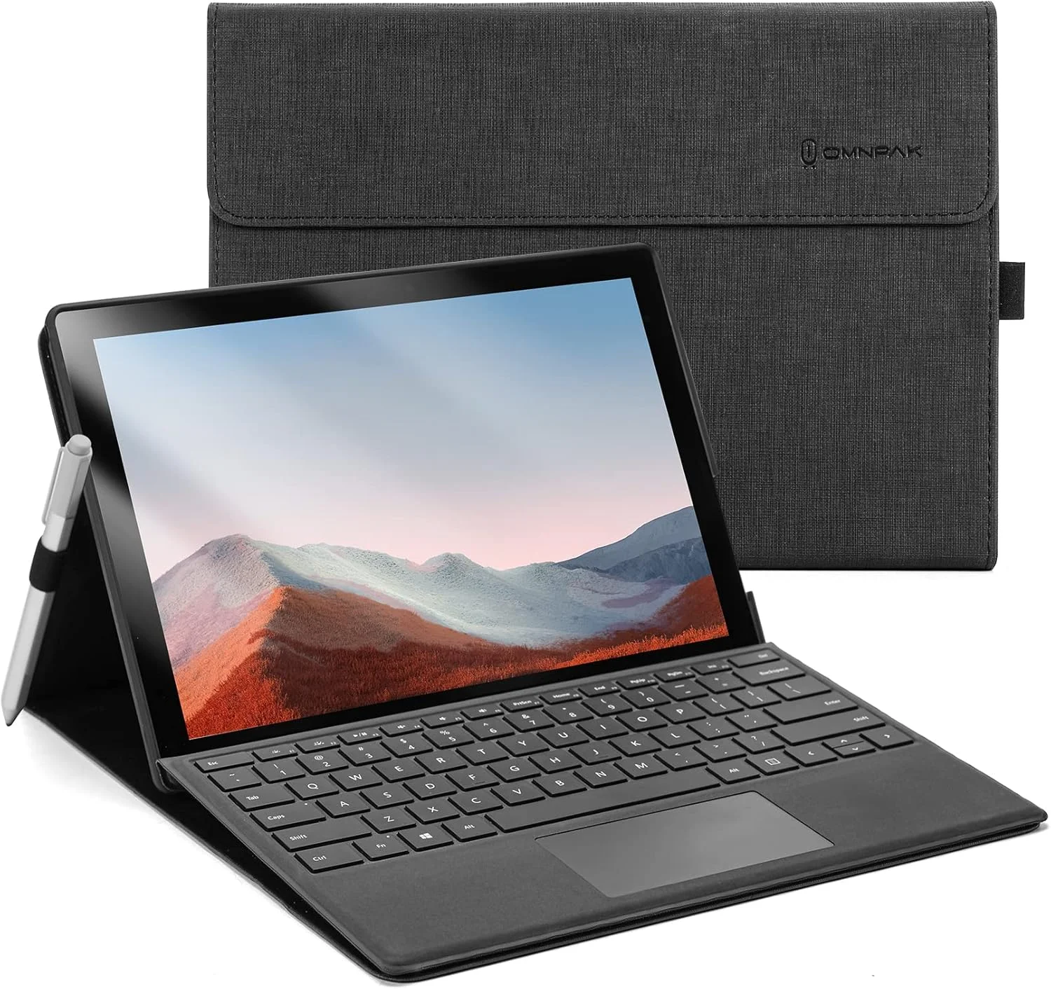 کیف Omnpak برای مایکروسافت Surface Pro 7+/7/6/5/4، زاویه دید قابل تنظیم، سازگار با صفحه کلید Type Cover کیف Omnpak برای مایکروسافت Surface Pro 7+/7/6/5/4، زاویه دید قابل تنظیم، سازگار با صفحه کلید Type Cover