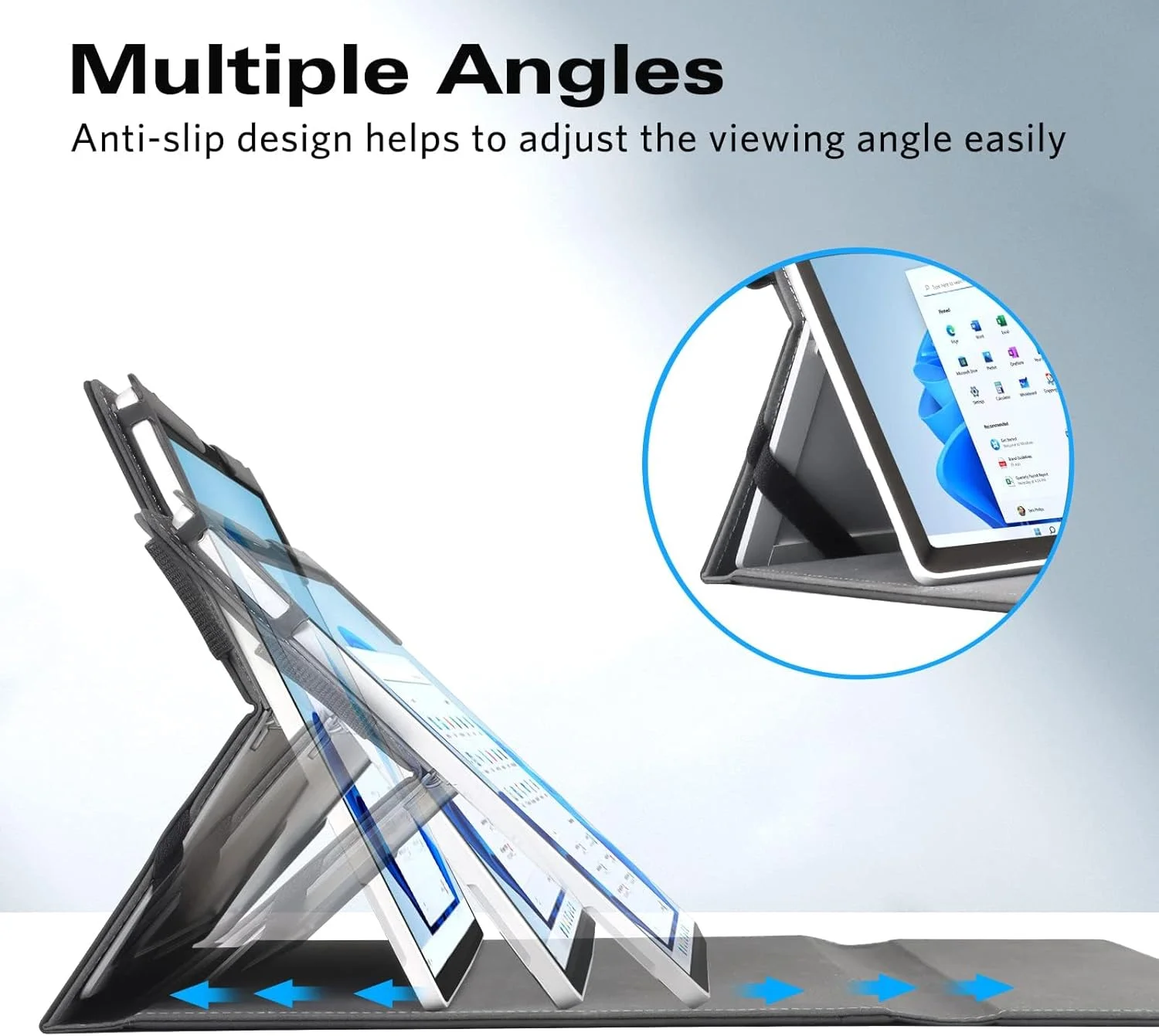 کیف محافظ CoBak برای سرفیس پرو 2024 Copliot PC نسخه 11 - مناسب برای تبلت 13 اینچی مایکروسافت، سازگار با کیبورد و پایه با زاویه های مختلف، سازگار با سرفیس پرو 11 / پرو 10 / پرو 9 / پرو 8 / پرو X