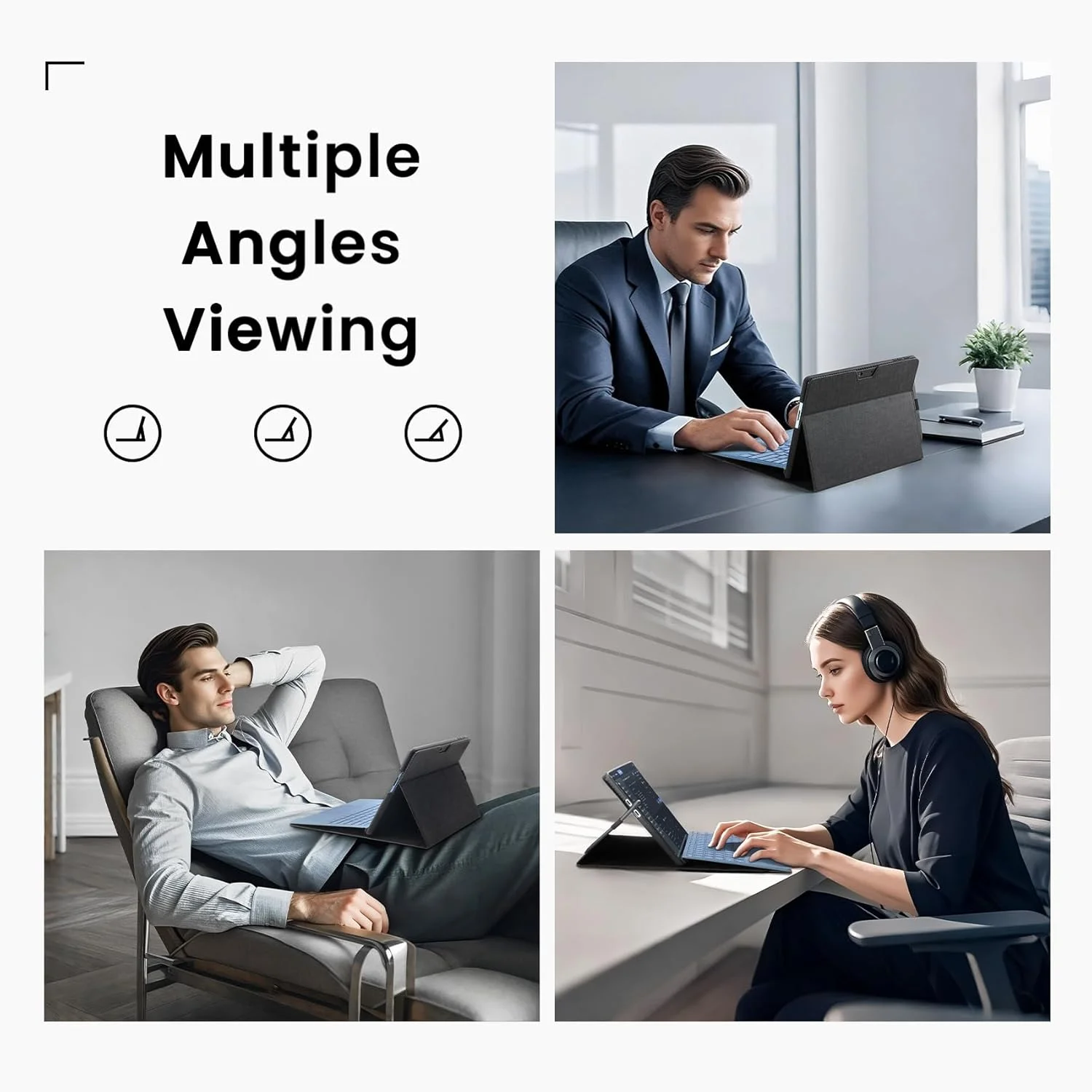 کیف Omnpak برای Microsoft Surface Pro 11 / Surface Pro 10 / Surface Pro 9 13 اینچی، محافظ سبک وزن، چند زاویه، نگهدارنده قلم، سازگار با صفحه کلید Type Cover کیف Omnpak برای Microsoft Surface Pro 11 / Surface Pro 10 / Surface Pro 9 13 اینچی، محافظ سبک وزن، چند زاویه، نگهدارنده قلم، سازگار با صفحه کلید Type Cover