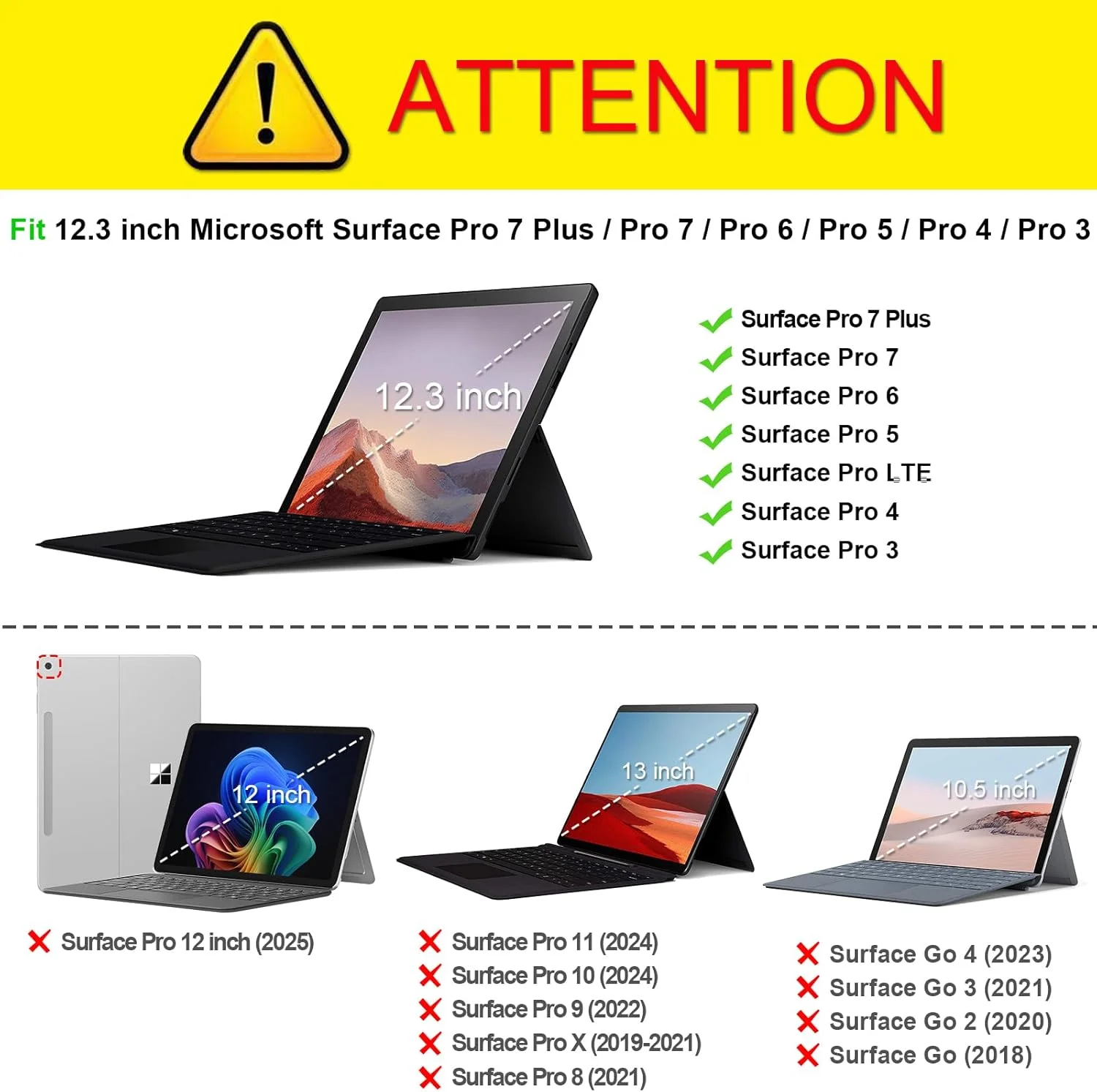 کیف Fintie برای تبلت 12.3 اینچی Microsoft Surface Pro 7 Plus، Surface Pro 7، Surface Pro 6، Pro 5، Pro 4، Pro 3 - کاور تجاری Portfolio با جیب، سازگار با کیبورد Type Cover (خاکستری) کیف Fintie برای تبلت 12.3 اینچی Microsoft Surface Pro 7 Plus، Surface Pro 7، Surface Pro 6، Pro 5، Pro 4، Pro 3 - کاور تجاری Portfolio با جیب، سازگار با کیبورد Type Cover (خاکستری)