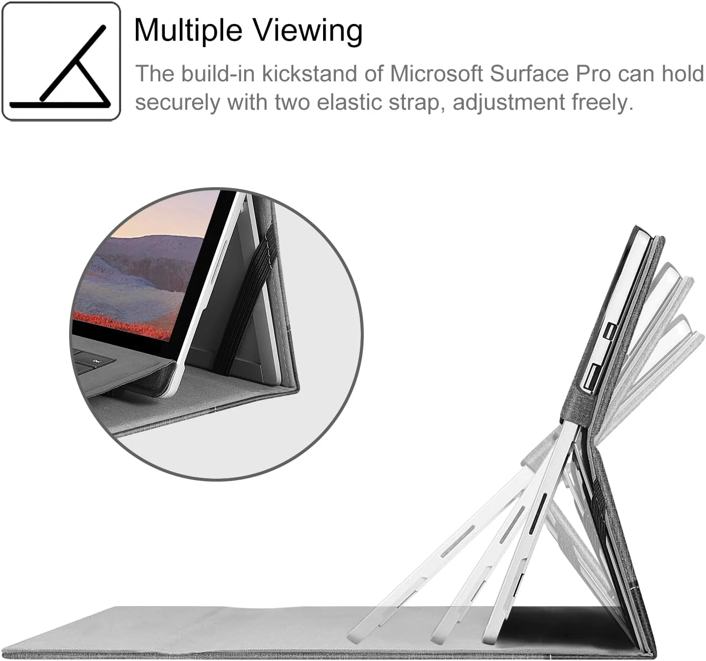 کیف Fintie برای تبلت 12.3 اینچی Microsoft Surface Pro 7 Plus، Surface Pro 7، Surface Pro 6، Pro 5، Pro 4، Pro 3 - کاور تجاری Portfolio با جیب، سازگار با کیبورد Type Cover (خاکستری) کیف Fintie برای تبلت 12.3 اینچی Microsoft Surface Pro 7 Plus، Surface Pro 7، Surface Pro 6، Pro 5، Pro 4، Pro 3 - کاور تجاری Portfolio با جیب، سازگار با کیبورد Type Cover (خاکستری)