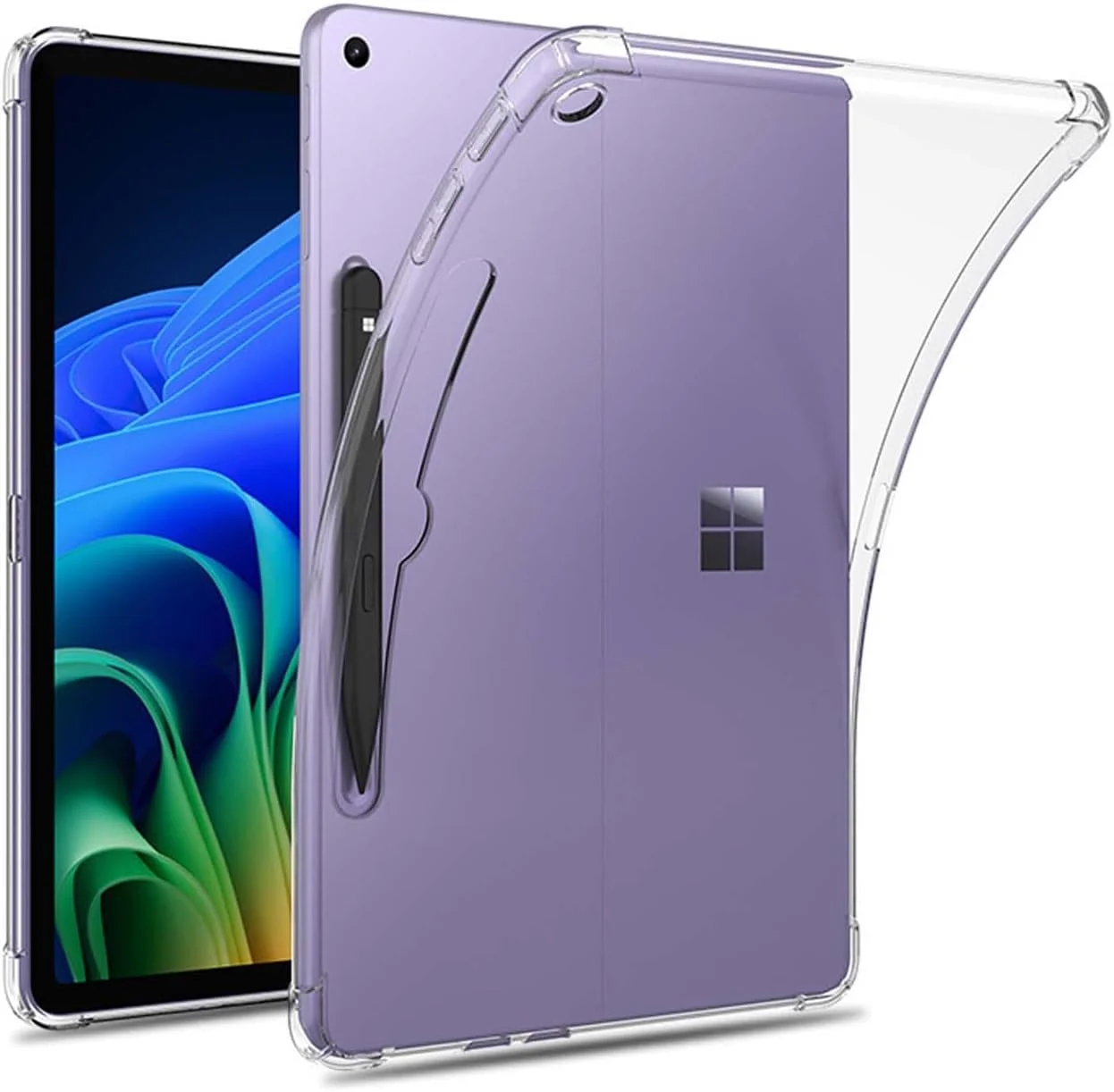 Case for Microsoft Surface Pro Tablet 12inch,NOUKAJU Tablet Protection Case,Ultra Clear Soft Flexible TPU,Protection Cover for Surface Pro 12(Clear)