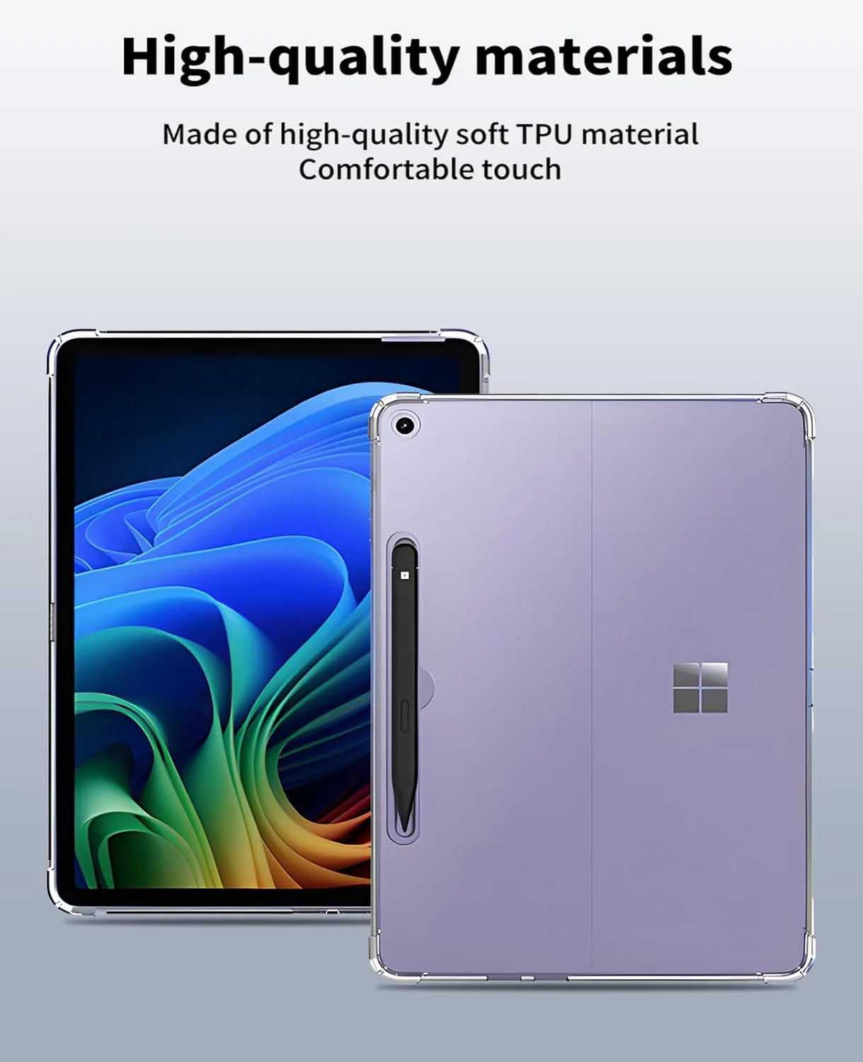 Case for Microsoft Surface Pro Tablet 12inch,NOUKAJU Tablet Protection Case,Ultra Clear Soft Flexible TPU,Protection Cover for Surface Pro 12(Clear) Case for Microsoft Surface Pro Tablet 12inch,NOUKAJU Tablet Protection Case,Ultra Clear Soft Flexible TPU,Protection Cover for Surface Pro 12(Clear)
