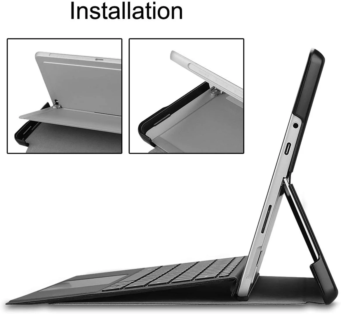 کیف محافظ چرمی ساتورکیس برای مایکروسافت Surface Go 1 2 3 4، کیف تاشو با قابلیت استند، فوق العاده باریک و سبک وزن، مناسب برای محافظت از مایکروسافت Surface Go 1 2 3 4 (مشکی) (کیبورد شامل نمی شود) کیف محافظ چرمی ساتورکیس برای مایکروسافت Surface Go 1 2 3 4، کیف تاشو با قابلیت استند، فوق العاده باریک و سبک وزن، مناسب برای محافظت از مایکروسافت Surface Go 1 2 3 4 (مشکی) (کیبورد شامل نمی شود)