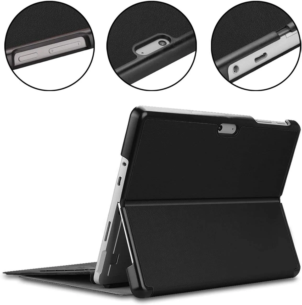 کیف محافظ چرمی ساتورکیس برای مایکروسافت Surface Go 1 2 3 4، کیف تاشو با قابلیت استند، فوق العاده باریک و سبک وزن، مناسب برای محافظت از مایکروسافت Surface Go 1 2 3 4 (مشکی) (کیبورد شامل نمی شود) کیف محافظ چرمی ساتورکیس برای مایکروسافت Surface Go 1 2 3 4، کیف تاشو با قابلیت استند، فوق العاده باریک و سبک وزن، مناسب برای محافظت از مایکروسافت Surface Go 1 2 3 4 (مشکی) (کیبورد شامل نمی شود)