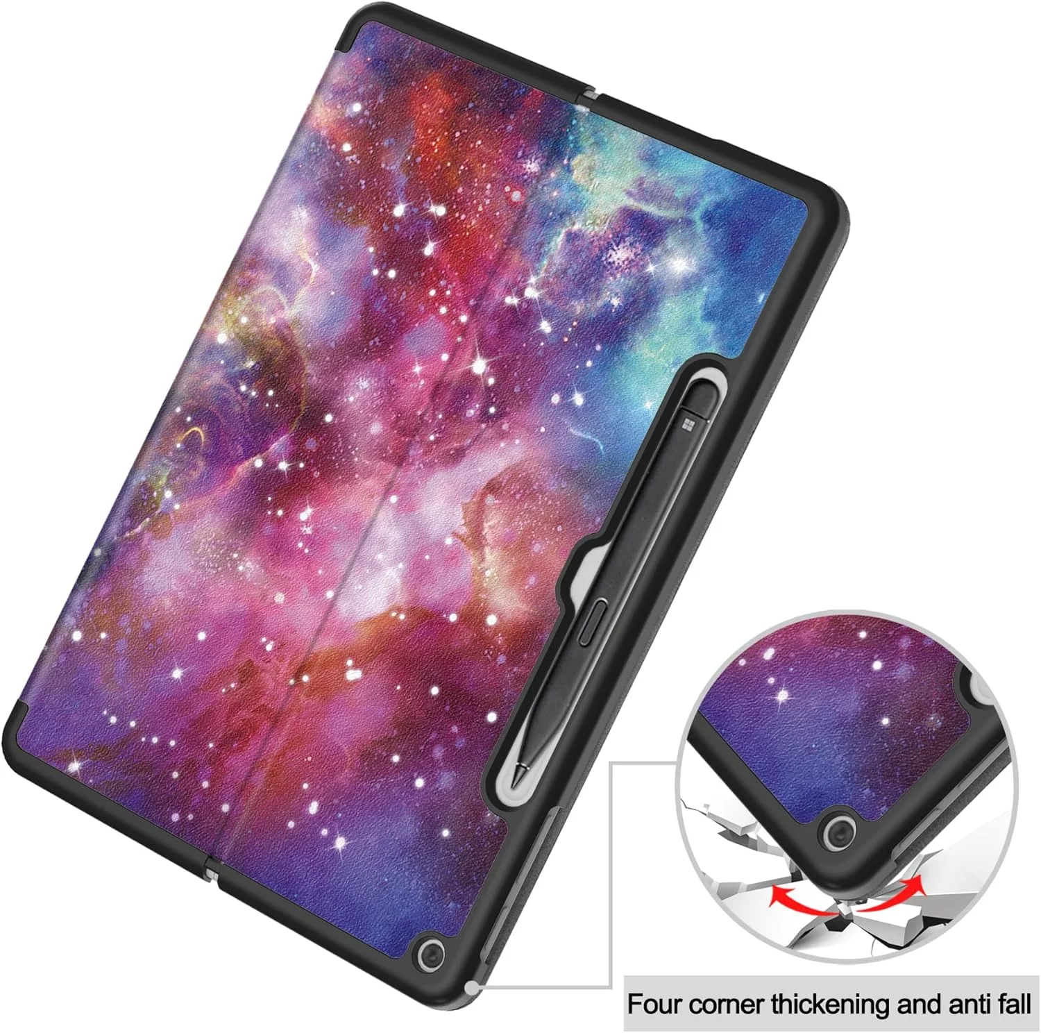 کیف تبلت SKEIDO برای مایکروسافت سرفیس پرو 12 اینچ 2025، زاویه دید چندگانه، جلد هوشمند چرمی PU جدید با قابلیت بیدار شدن/به خواب رفتن خودکار، کیف باریک تاشو برای لوازم جانبی سرفیس پرو 12 (راه شیری) کیف تبلت SKEIDO برای مایکروسافت سرفیس پرو 12 اینچ 2025، زاویه دید چندگانه، جلد هوشمند چرمی PU جدید با قابلیت بیدار شدن/به خواب رفتن خودکار، کیف باریک تاشو برای لوازم جانبی سرفیس پرو 12 (راه شیری)