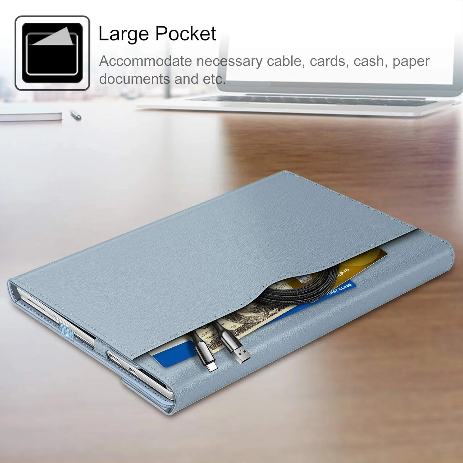 کیف محافظ FINTIE برای مایکروسافت Surface Pro 7+/Surface Pro 7/Pro 6/Pro 5/Pro 4/Pro 3 - کیف محافظ چند زاویه قابل تنظیم با بست مغناطیسی و جیب اسناد، آبی یخی کیف محافظ FINTIE برای مایکروسافت Surface Pro 7+/Surface Pro 7/Pro 6/Pro 5/Pro 4/Pro 3 - کیف محافظ چند زاویه قابل تنظیم با بست مغناطیسی و جیب اسناد، آبی یخی