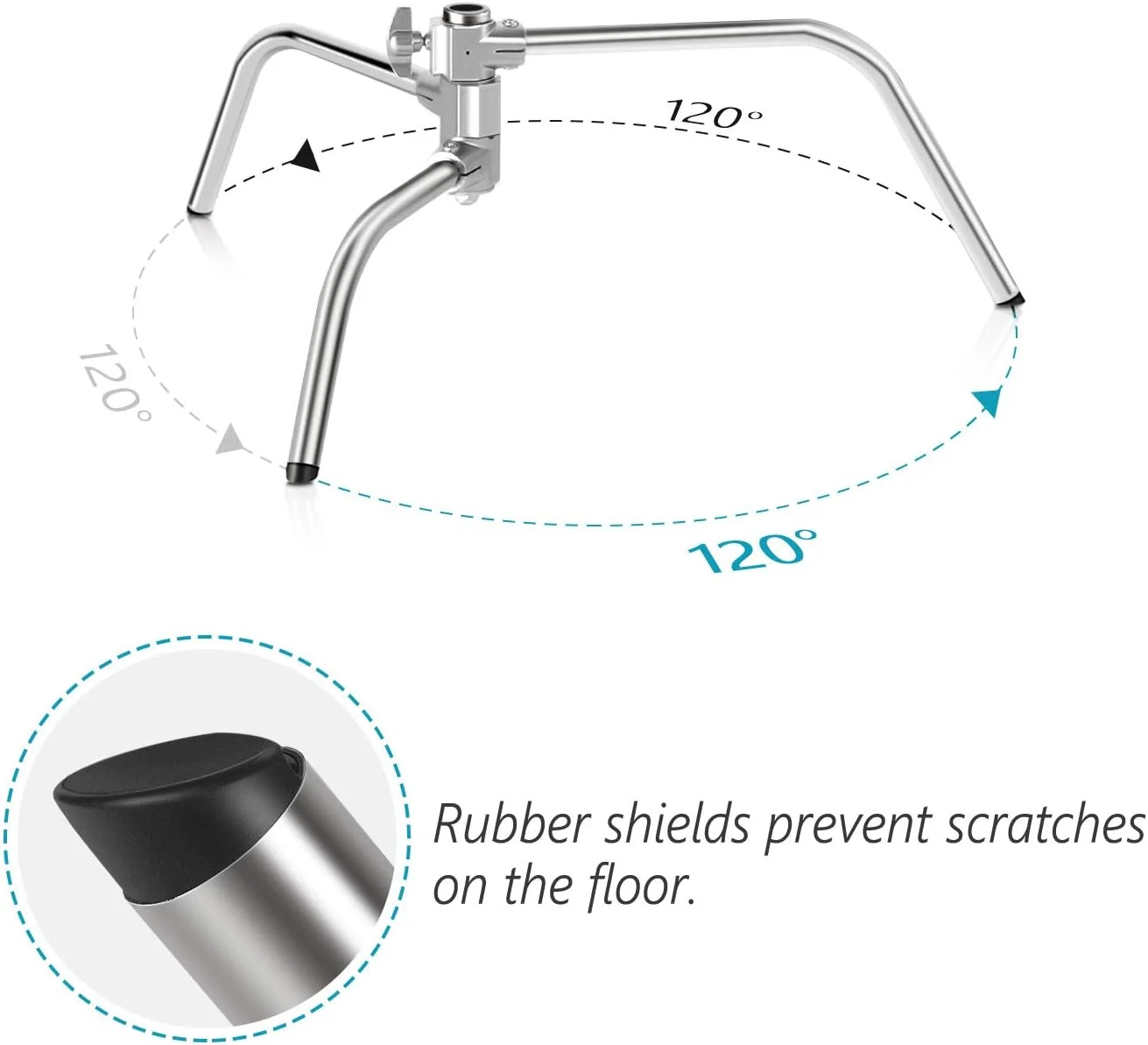 پایه نور C-Stand نیور 3 متری با بازوی بوم 1.2 متری، 2 عدد سر گیره و کیف حمل برای استودیو عکاسی، رفلکتور ویدئویی، چتر، مونولایت و غیره (نسخه پایه)
