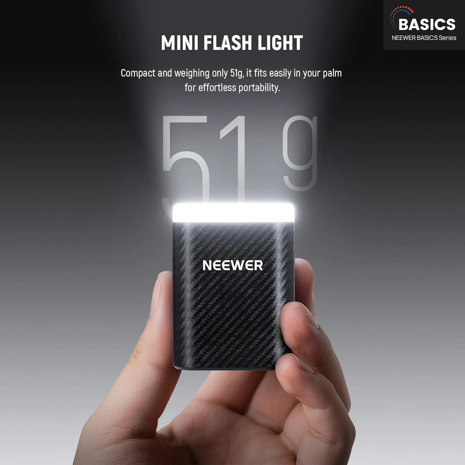 فلاش دوربین کوچک NEEWER BASICS با نور پرکننده LED ویدئویی/صفحه نمایش LCD/800mAh، سازگار با دوربین های DSLR کانن فوجی فیلم سونی نیکون با کفشک استاندارد برای عکاسی استودیویی، نورپردازی، N12L