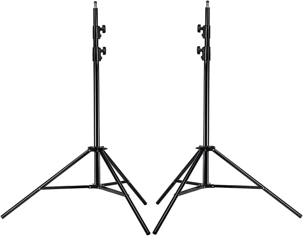 NEEWER PRO 9feet/260cm Spring Loaded Heavy Duty Photography Photo Studio Light Stands with 1/4" Screw & 5/8 Stud for Video, Portrait and Photography Lighting (2 Packs)