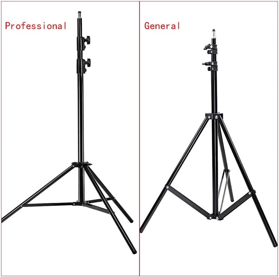 NEEWER PRO 9feet/260cm Spring Loaded Heavy Duty Photography Photo Studio Light Stands with 1/4" Screw & 5/8 Stud for Video, Portrait and Photography Lighting (2 Packs)