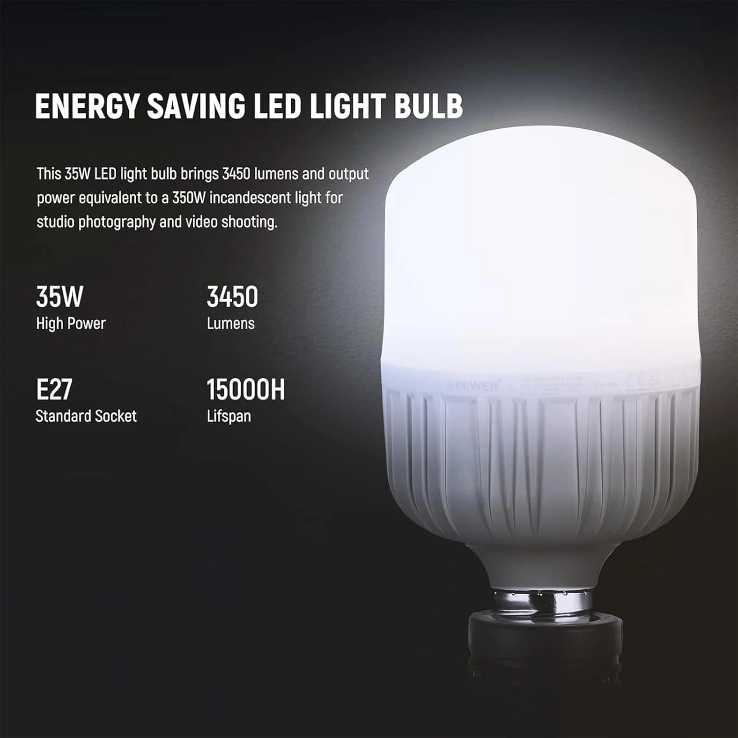 مجموعه نورپردازی سافت باکس NEEWER، معادل 700 وات، لامپ های LED 5700 K، سافت باکس 24 × 24 اینچی با سوکت E27، پارچه تمیز کننده، تجهیزات استودیوی عکس، مجموعه نور مداوم برای ضبط ویدیو (دو عدد)