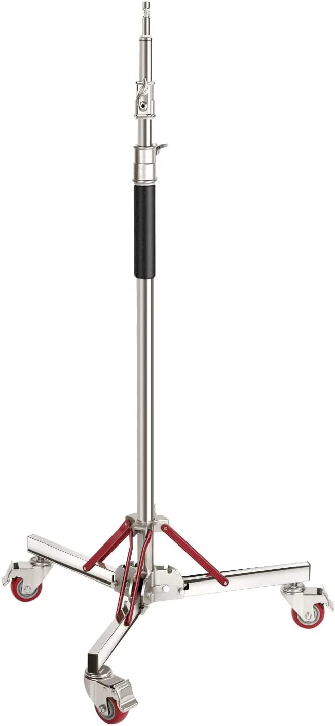 Neewer Professional 100% Stainless Steel Wheel Stand, Heavy Duty with Maximum Height 305 cm, Long 120 cm, for Reflector, Monoluce & Other Studio Equipment