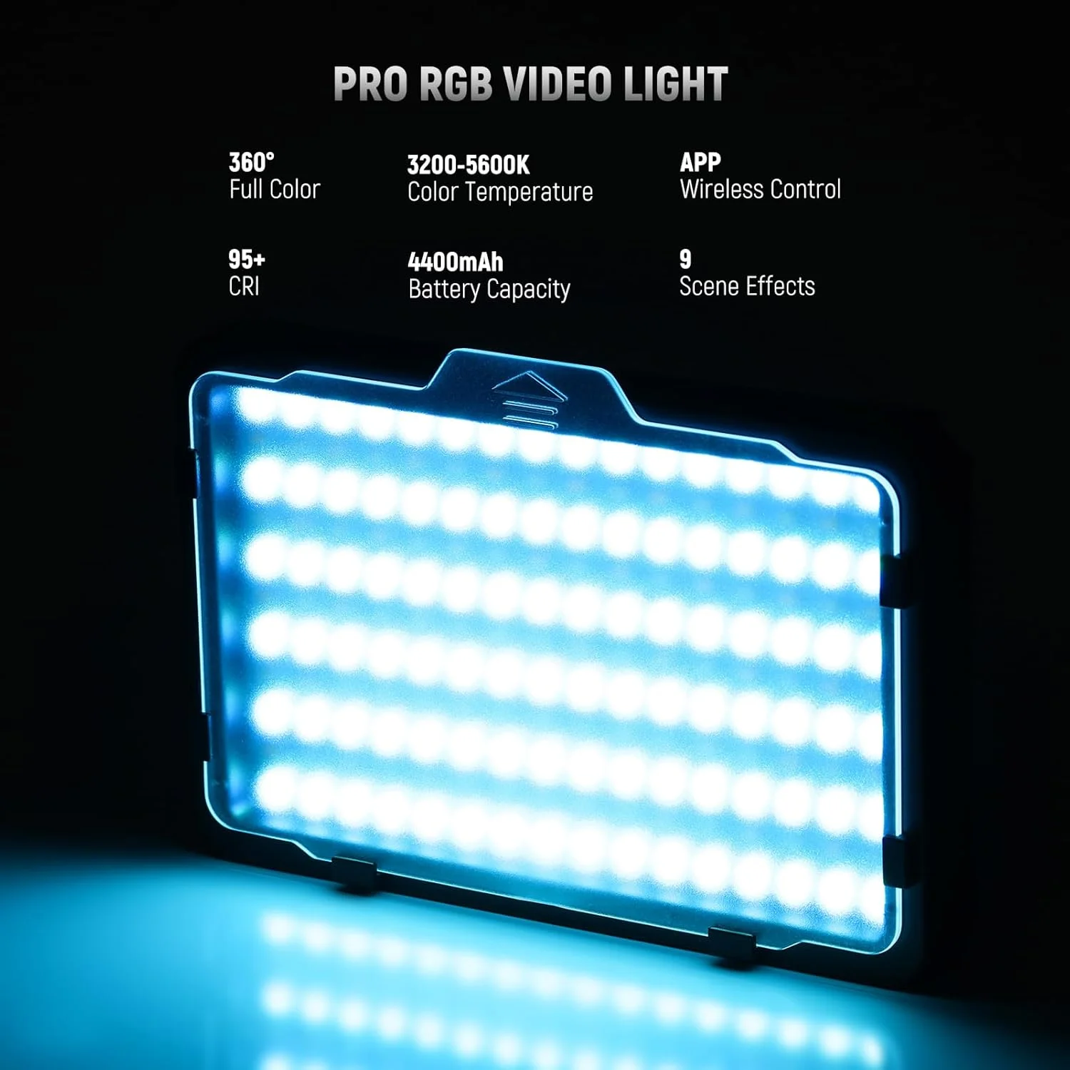 نور ویدئویی RGB نیوئر با باتری جایگزین 4300mAh NP-F750، کنترل از طریق اپلیکیشن، نور کلیدی LED تمام رنگی 360 درجه برای دوربین، CRI95+ با قابلیت تنظیم نور برای استودیو، دوربین فیلمبرداری DSLR، عکاسی، ضبط و استریمینگ، RGB176