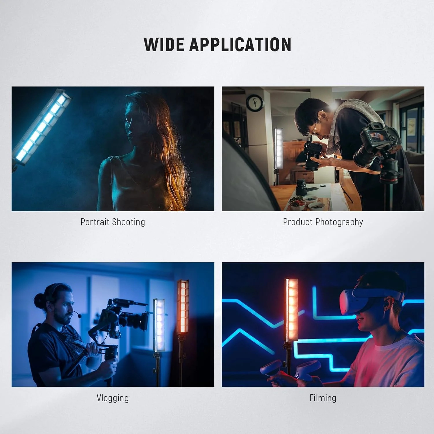 دیفیوزر سافت باکس گرید تیوب لایت NEEWER برای میله نور LED مدل BH20B، سافت باکس نواری لانه زنبوری با دیفیوزر، کیف حمل، بست های لمسی برای پخش زنده، یوتیوب، تیک تاک، پرتره، عکس های محصول، مدل NS2S