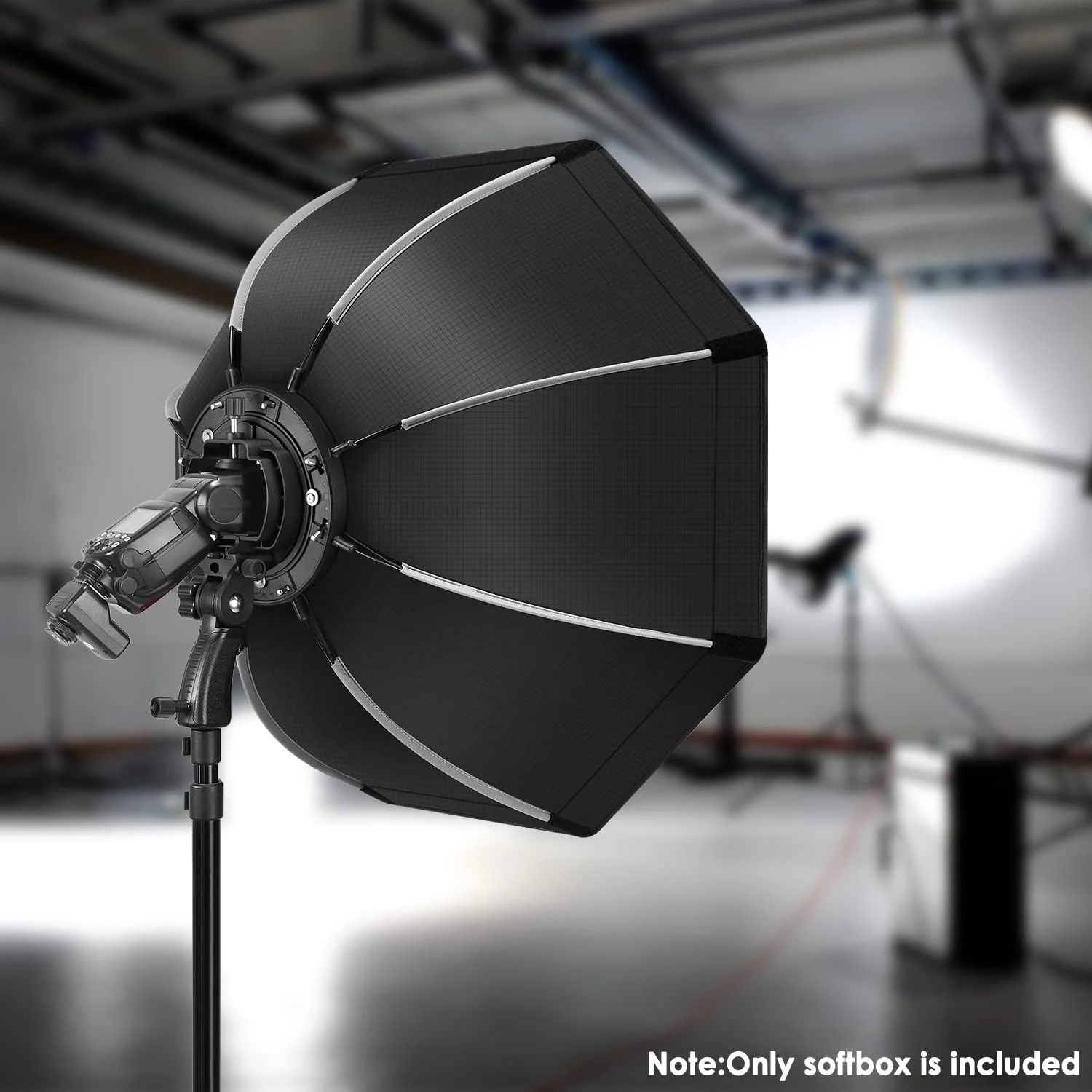 نرم باکس هشت ضلعی 65 سانتی متری نیور با رهاسازی سریع، به همراه مانت براکت S-Type و کیف حمل، سازگار با فلاش های استروب Neewer TT560 NW561 NW600 NW620 NW700 NW-670 750II و Q3 AD200Pro مدل SF-RP26