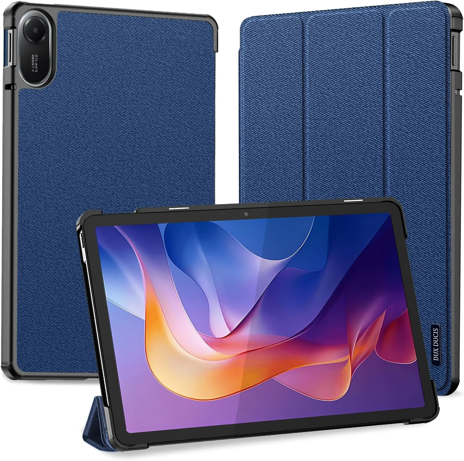 کاور چرمی لوکس Gruattreay سازگار با تبلت شیائومی Redmi Pad 2 11 اینچ 2025، محافظ ضد ضربه و ضد افتادن با قابلیت بیدار/خواب خودکار (آبی) کاور چرمی لوکس Gruattreay سازگار با تبلت شیائومی Redmi Pad 2 11 اینچ 2025، محافظ ضد ضربه و ضد افتادن با قابلیت بیدار/خواب خودکار (آبی)